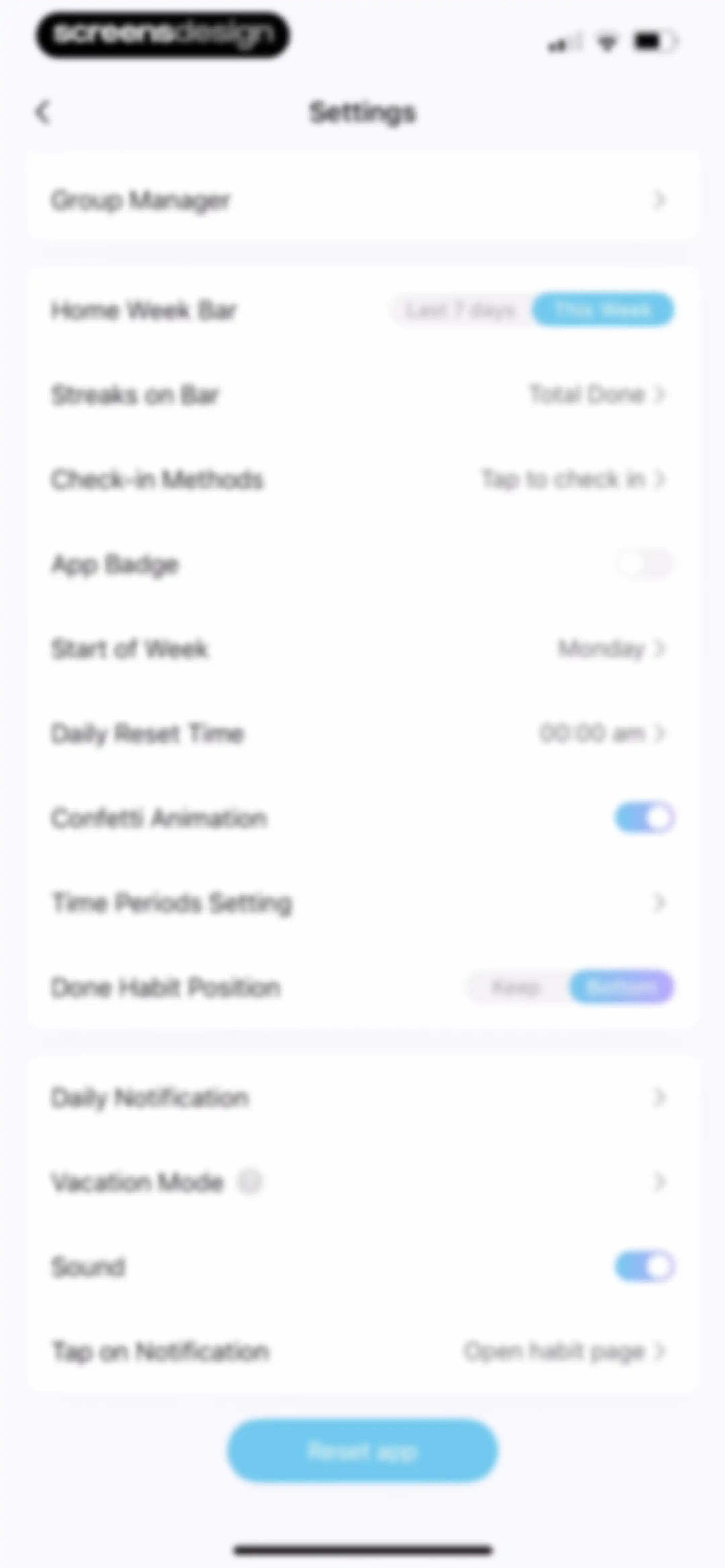 Habit Tracker screen 199