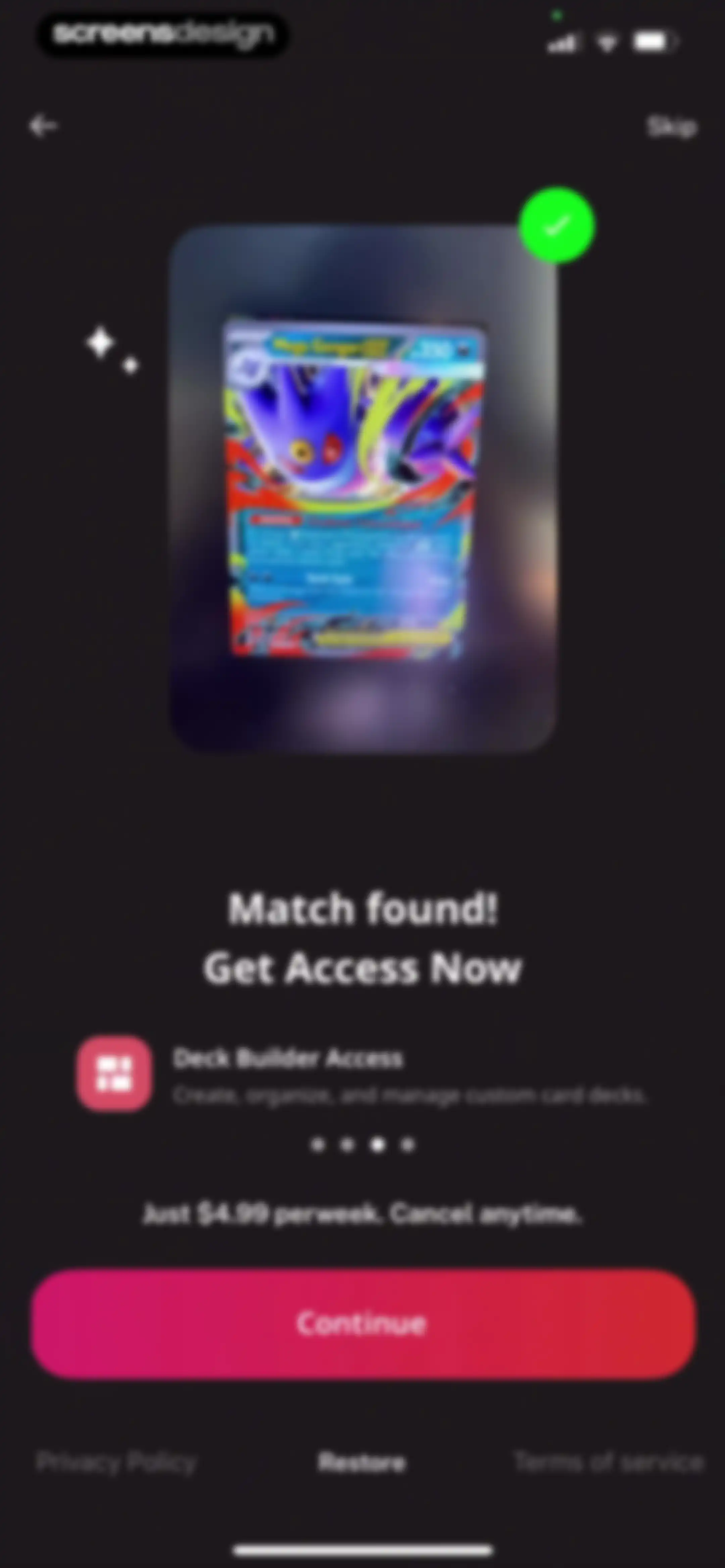 TCG Card Identifier Value screen 18