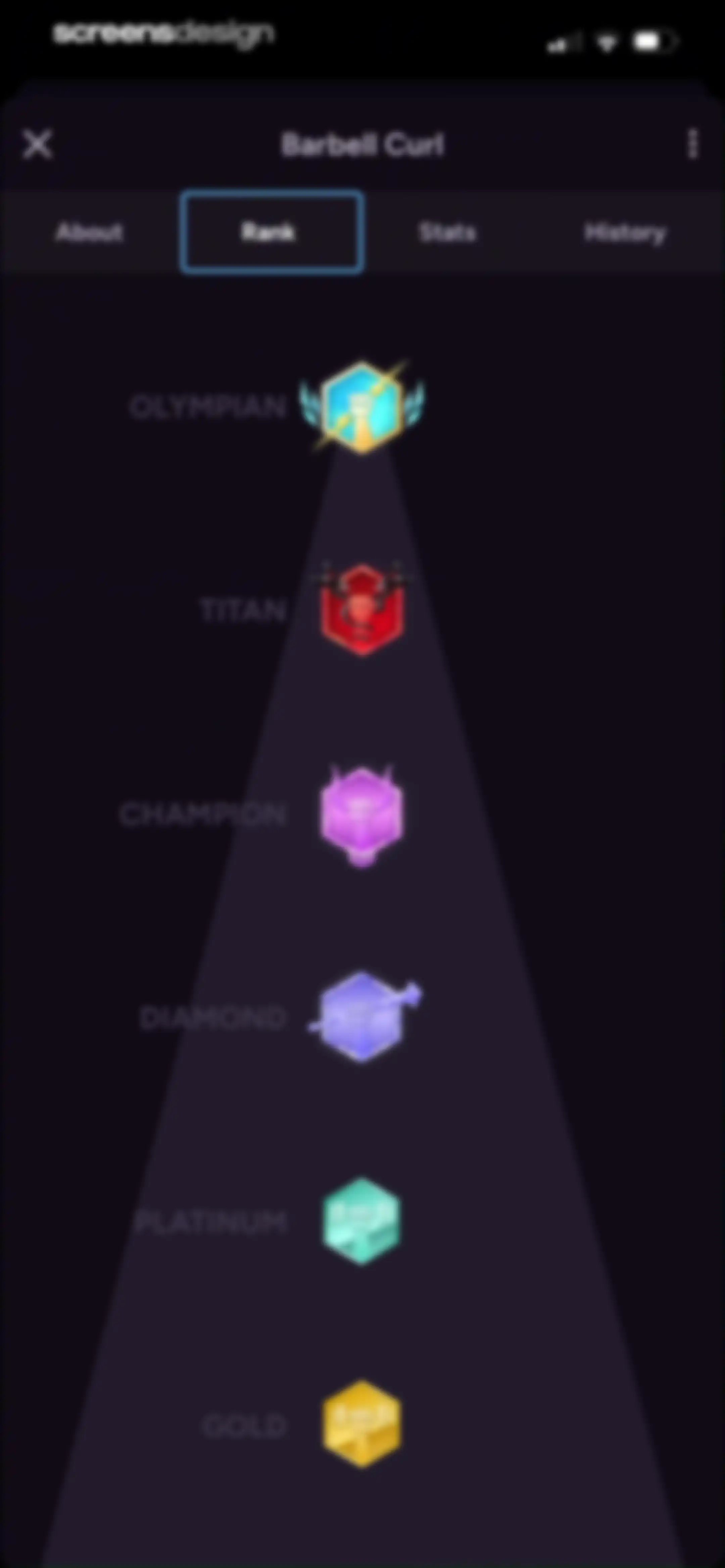 Liftoff - Ranked Gym Workouts screen 99