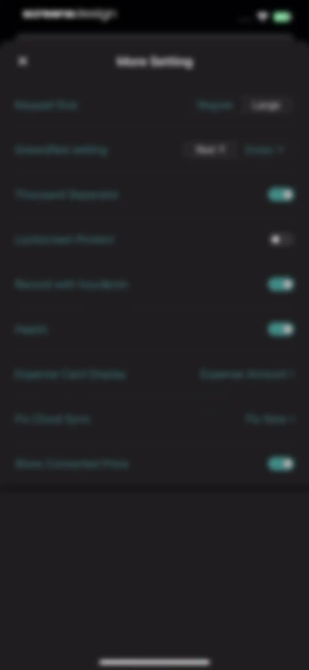 Budget app - spending tracker screen 96