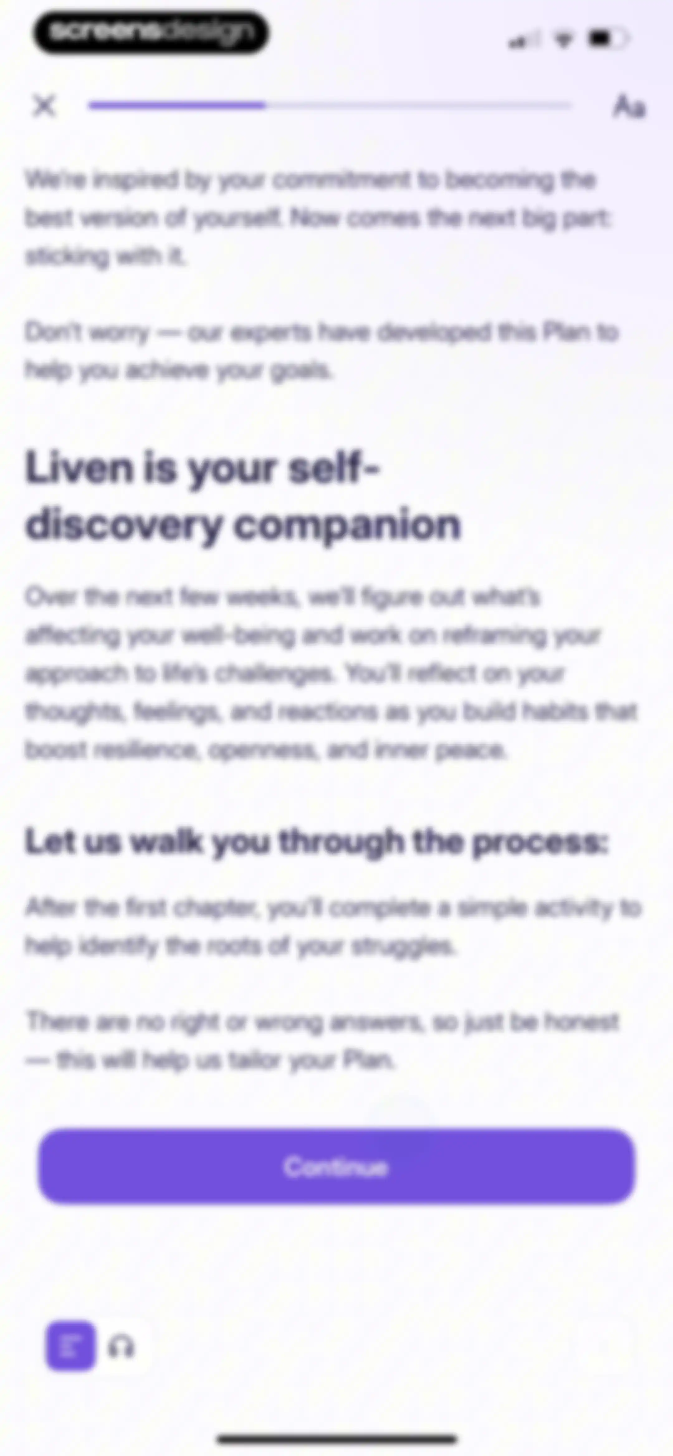Liven: Discover yourself screen 60
