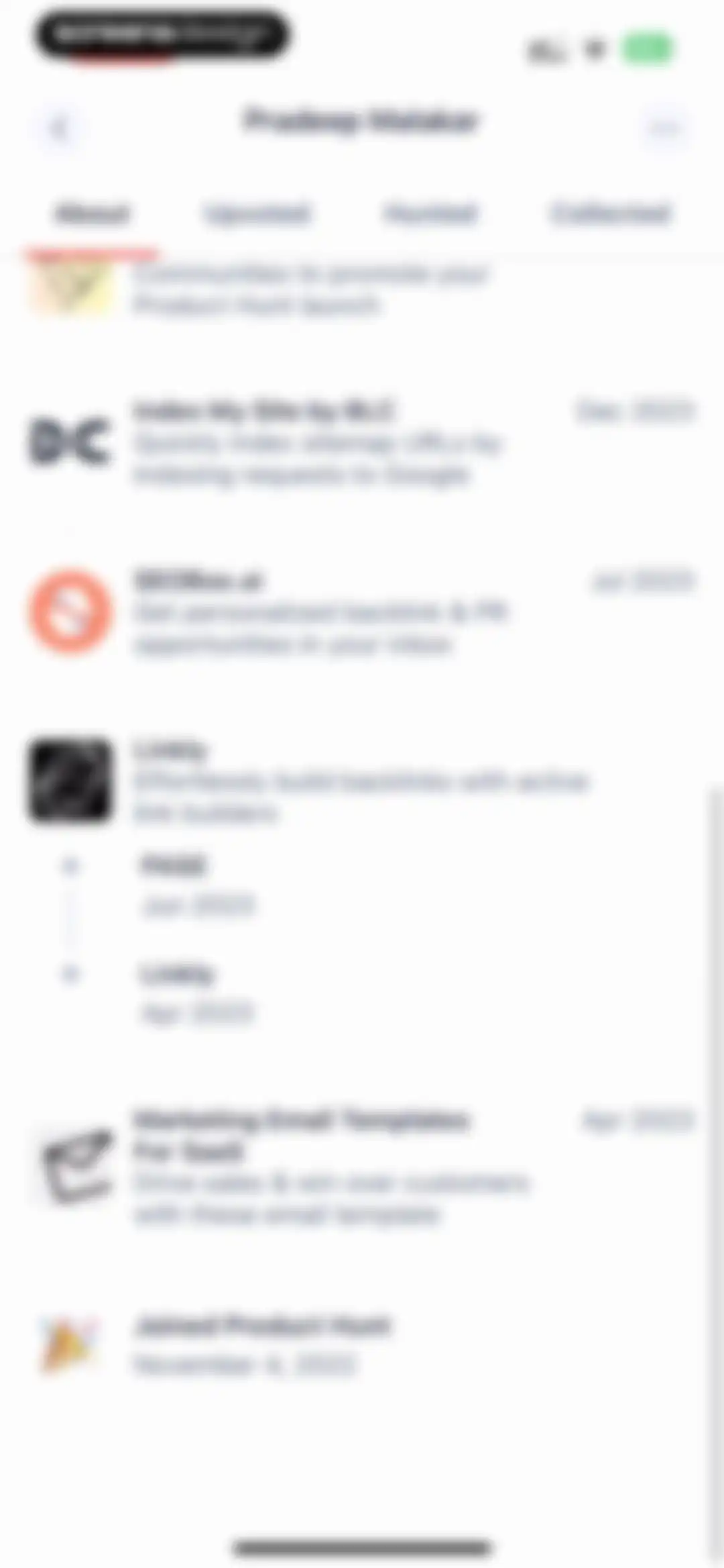 Product Hunt screen 58