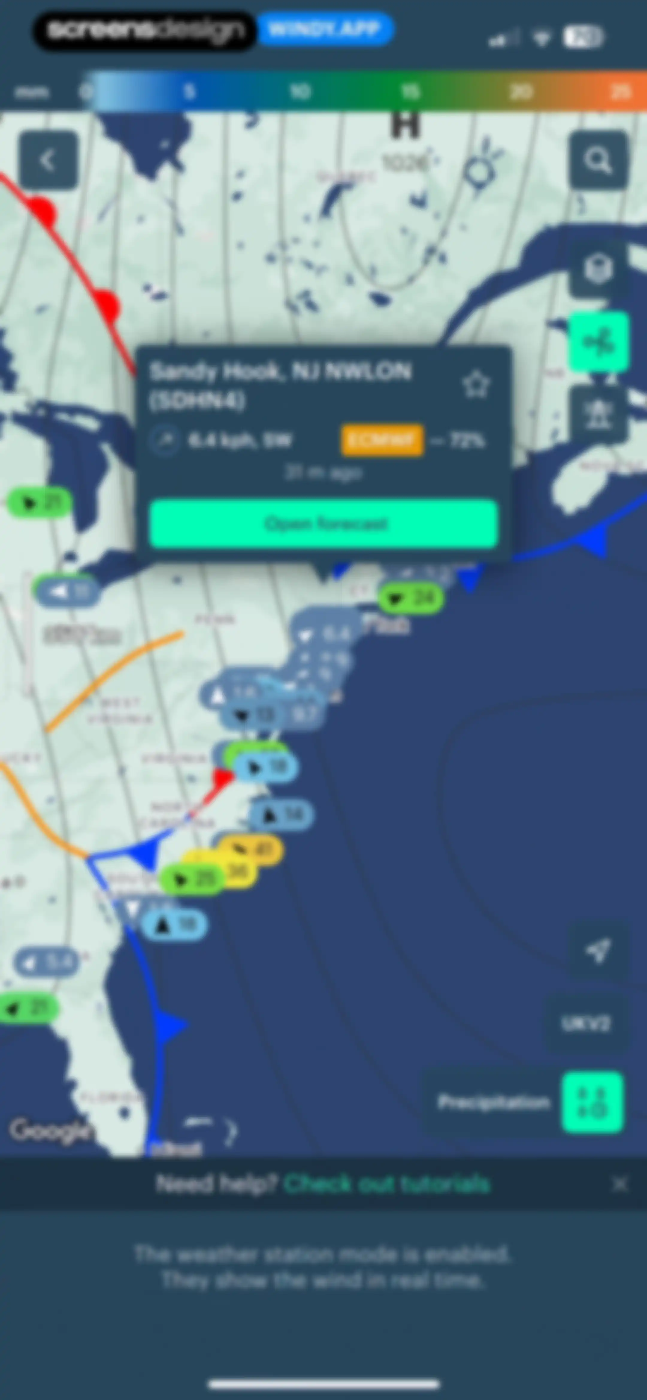 Windy.app — Wind, Tides, Radar screen 94