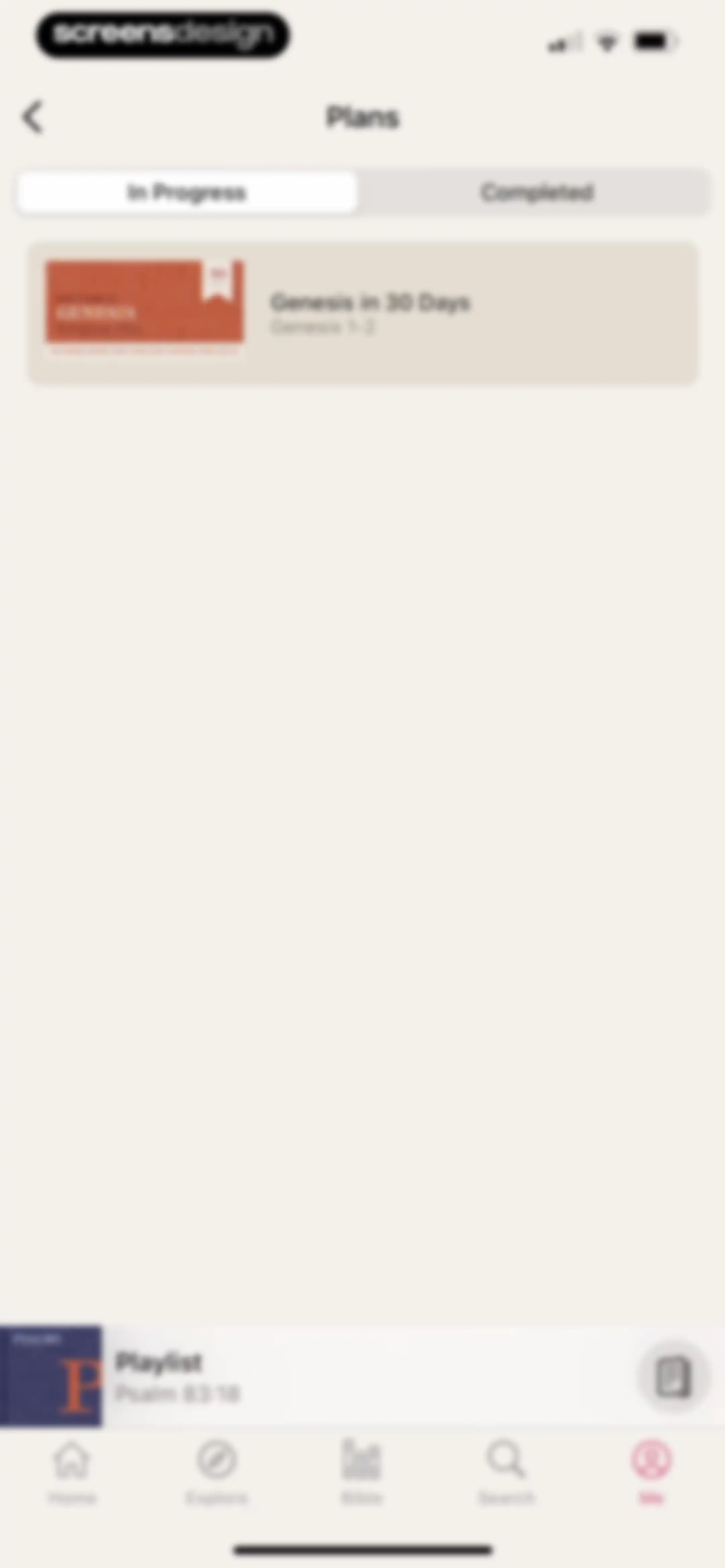 Dwell: Audio Bible screen 105