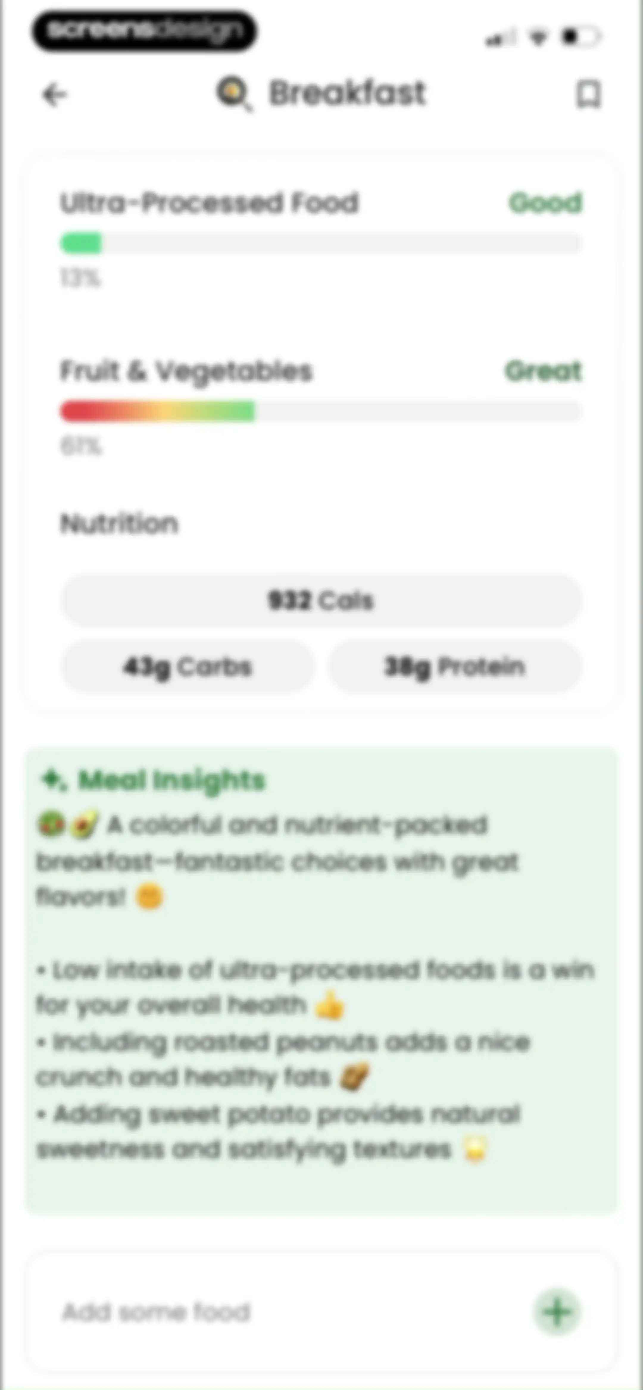 Diabetes food tracker - Gococo screen 84