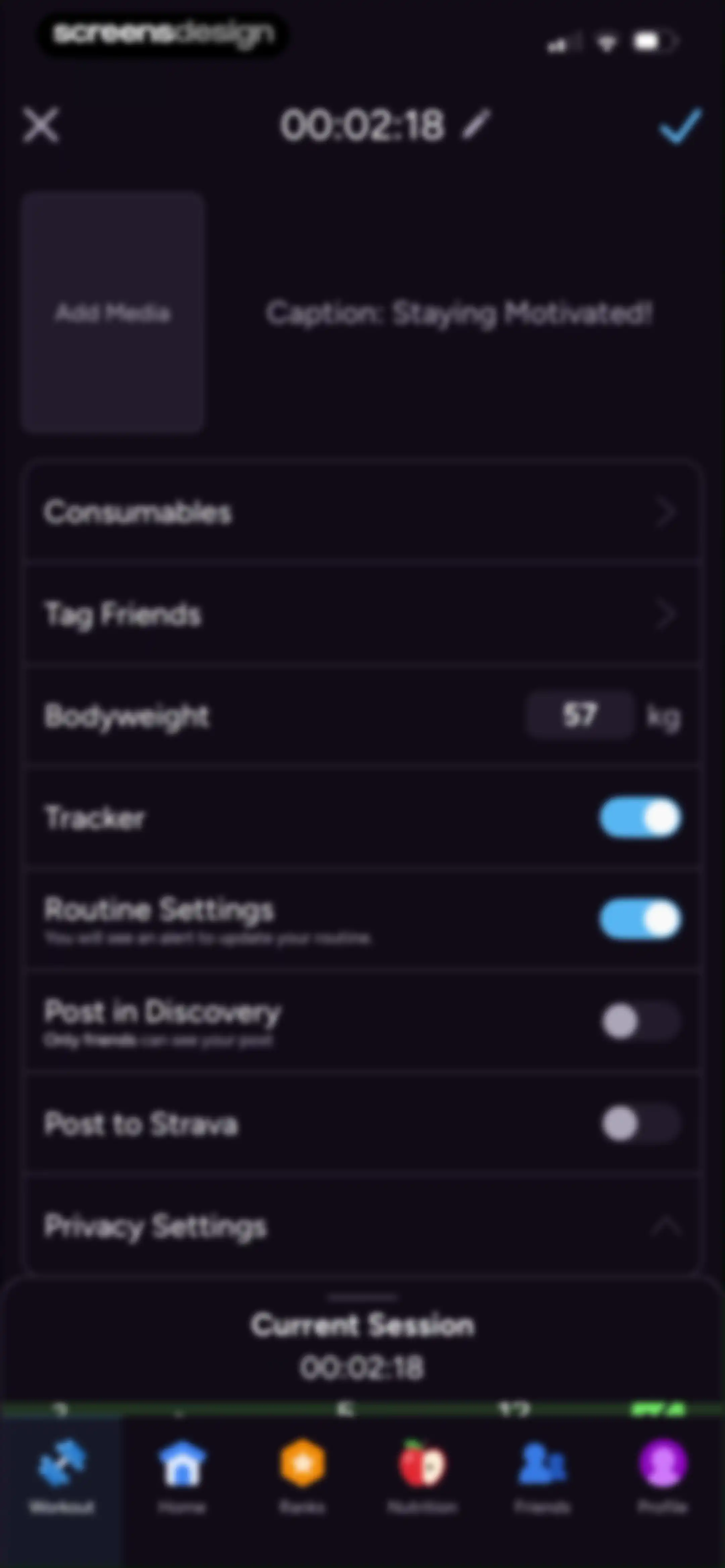 Liftoff - Ranked Gym Workouts screen 128