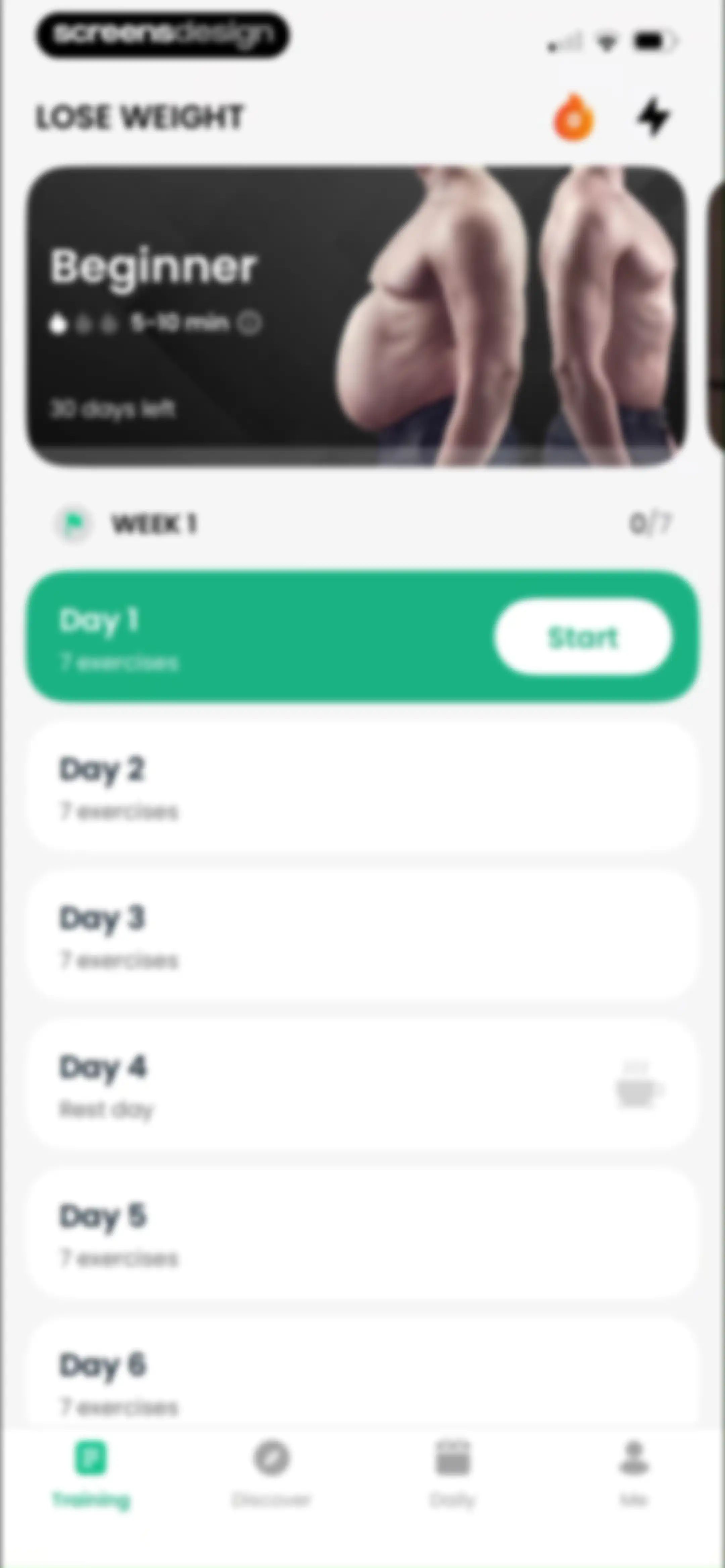 Lose Weight for Men at Home screen 63