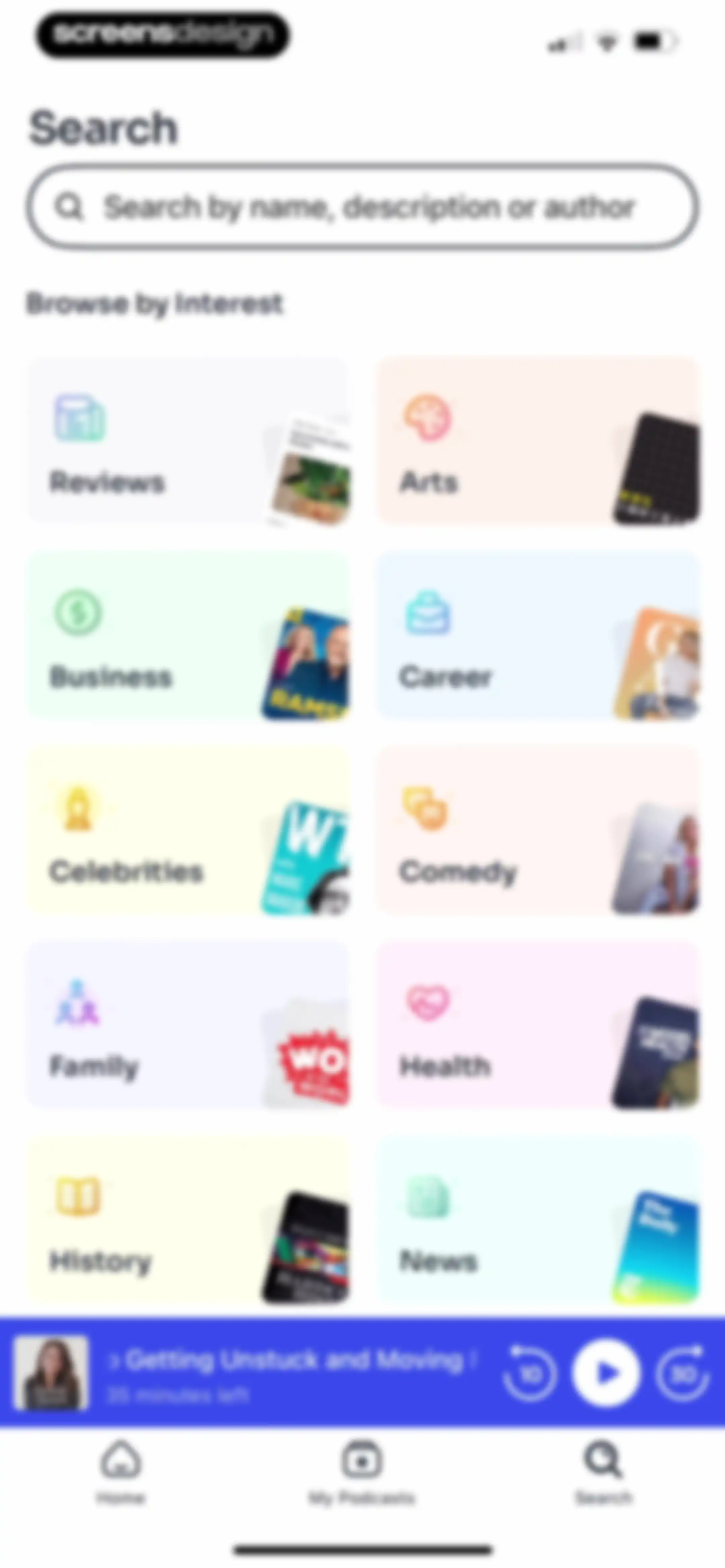 Podcast App screen 86