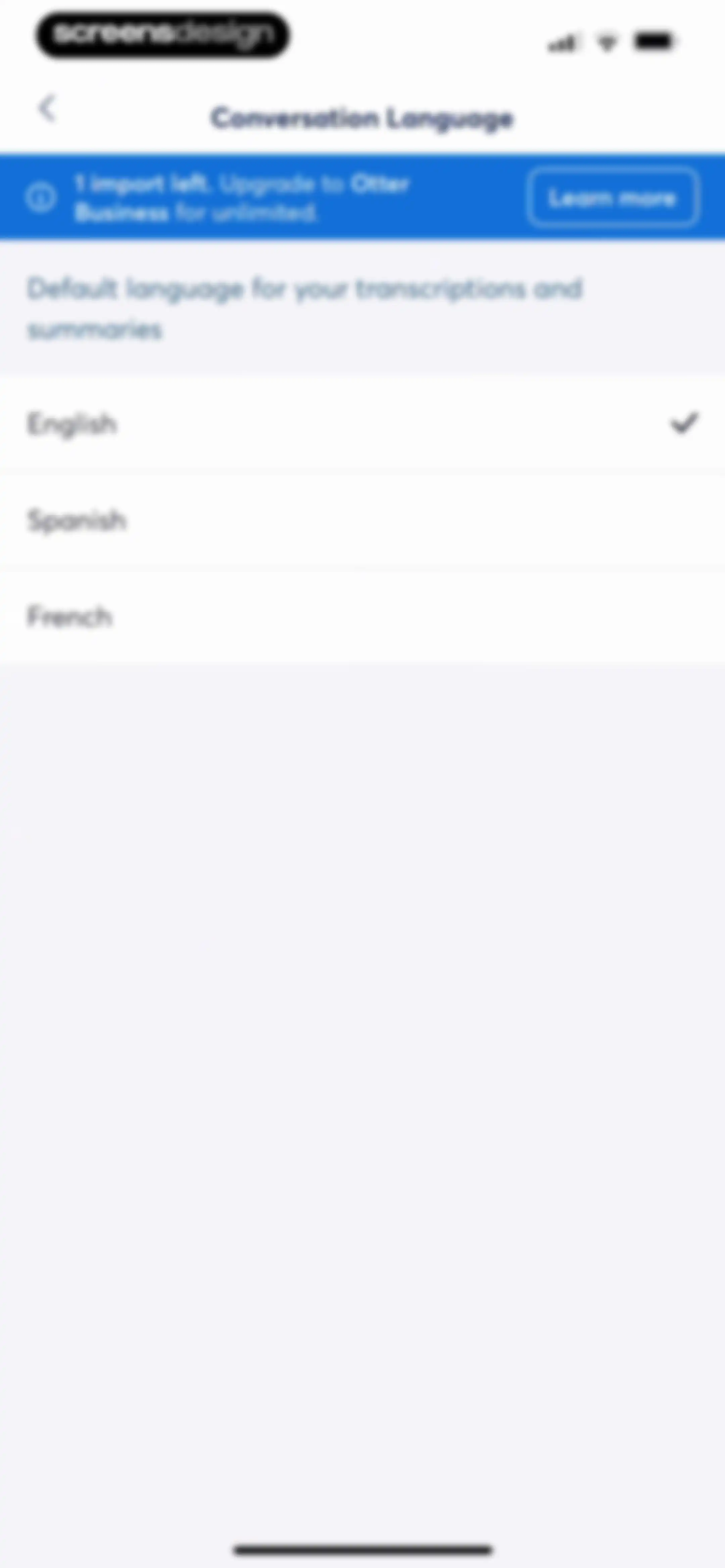Otter Transcribe Voice Notes screen 130