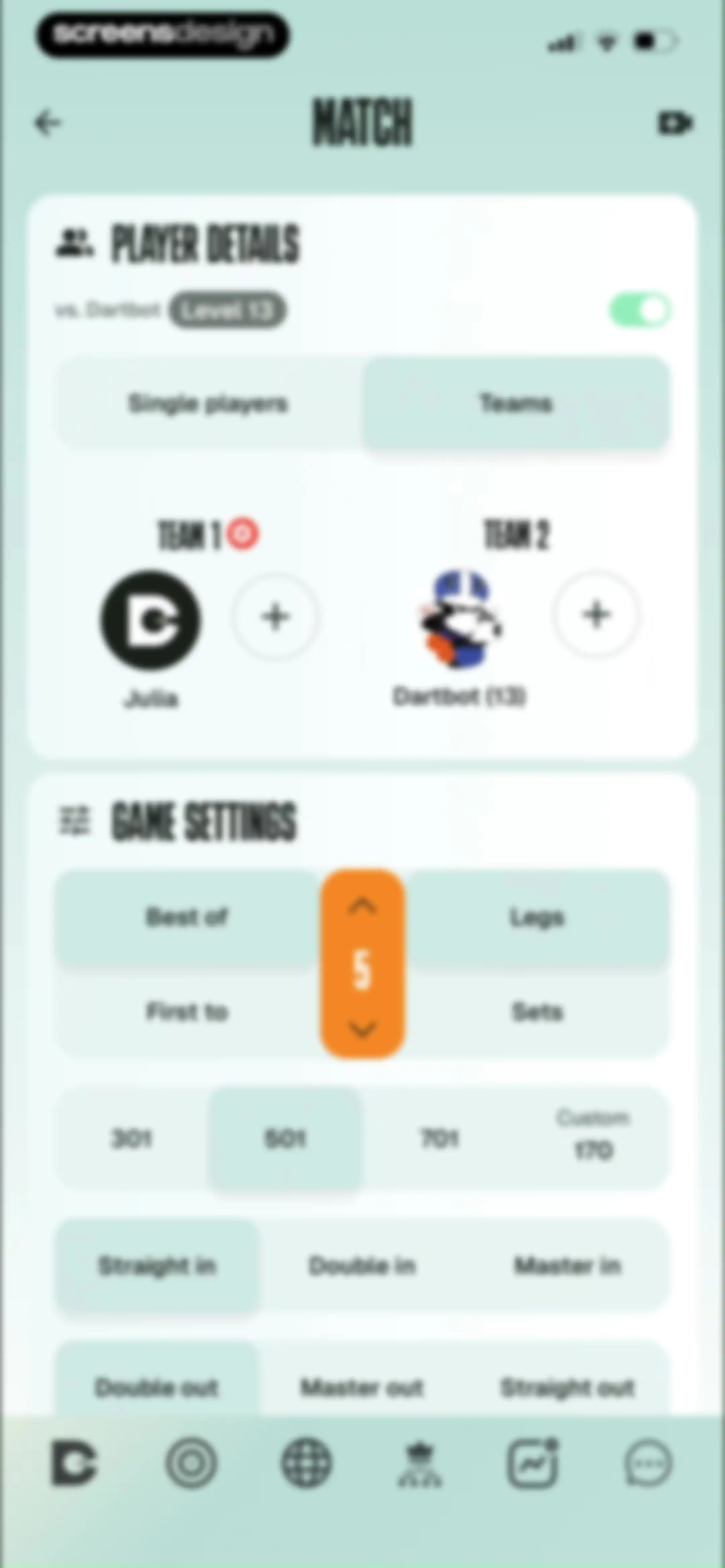 DartCounter screen 17