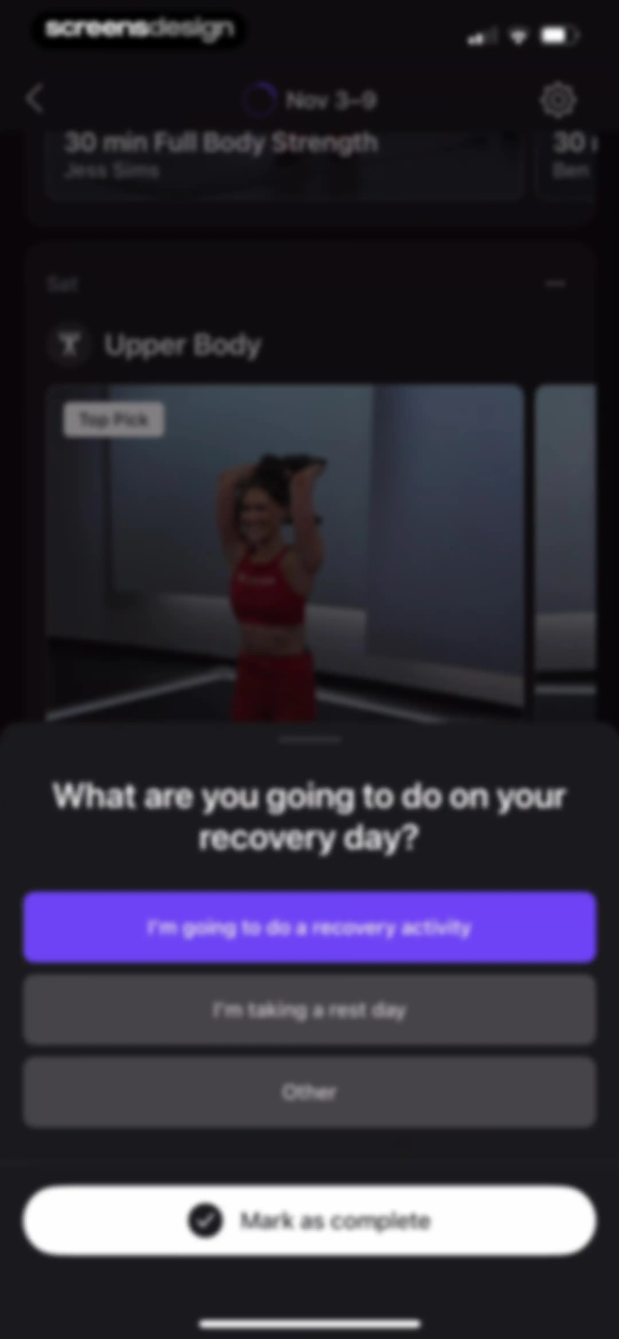 Peloton: Fitness & Workouts screen 106