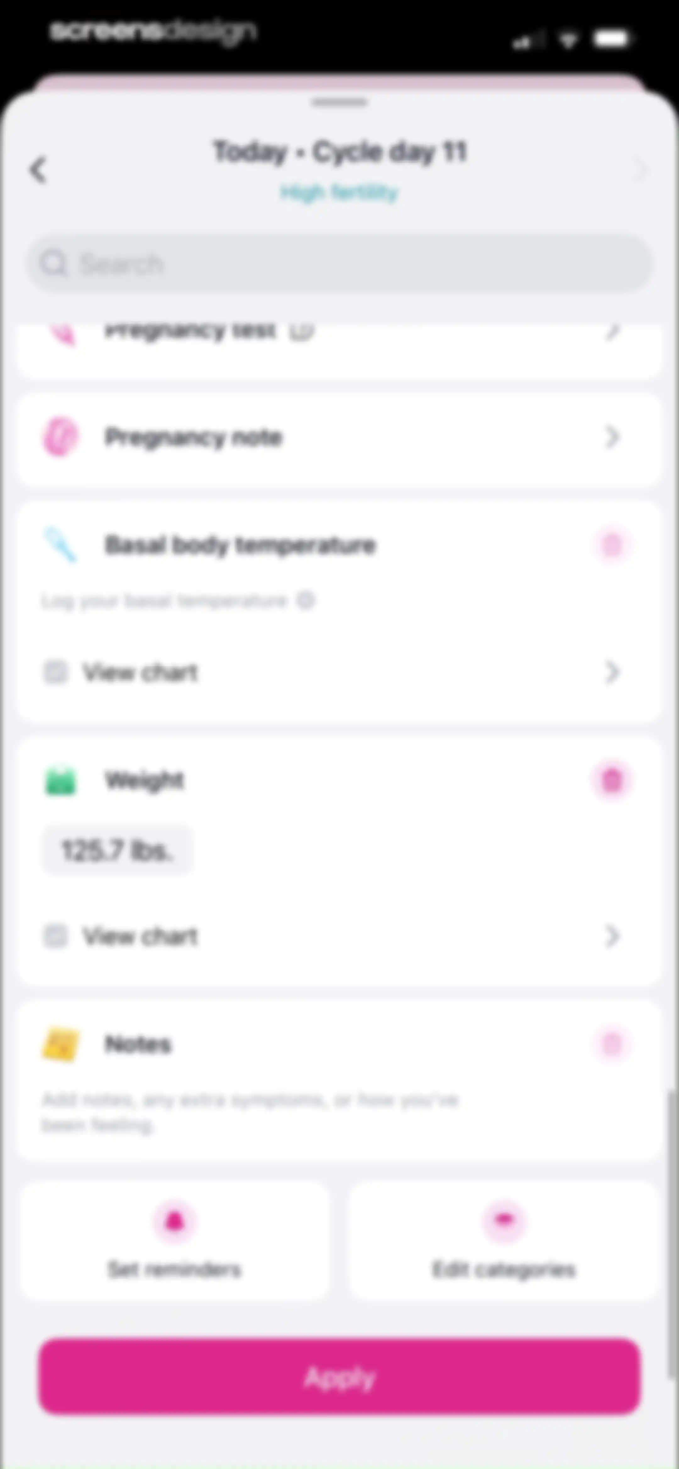 Pregmate Ovulation Tracker screen 63