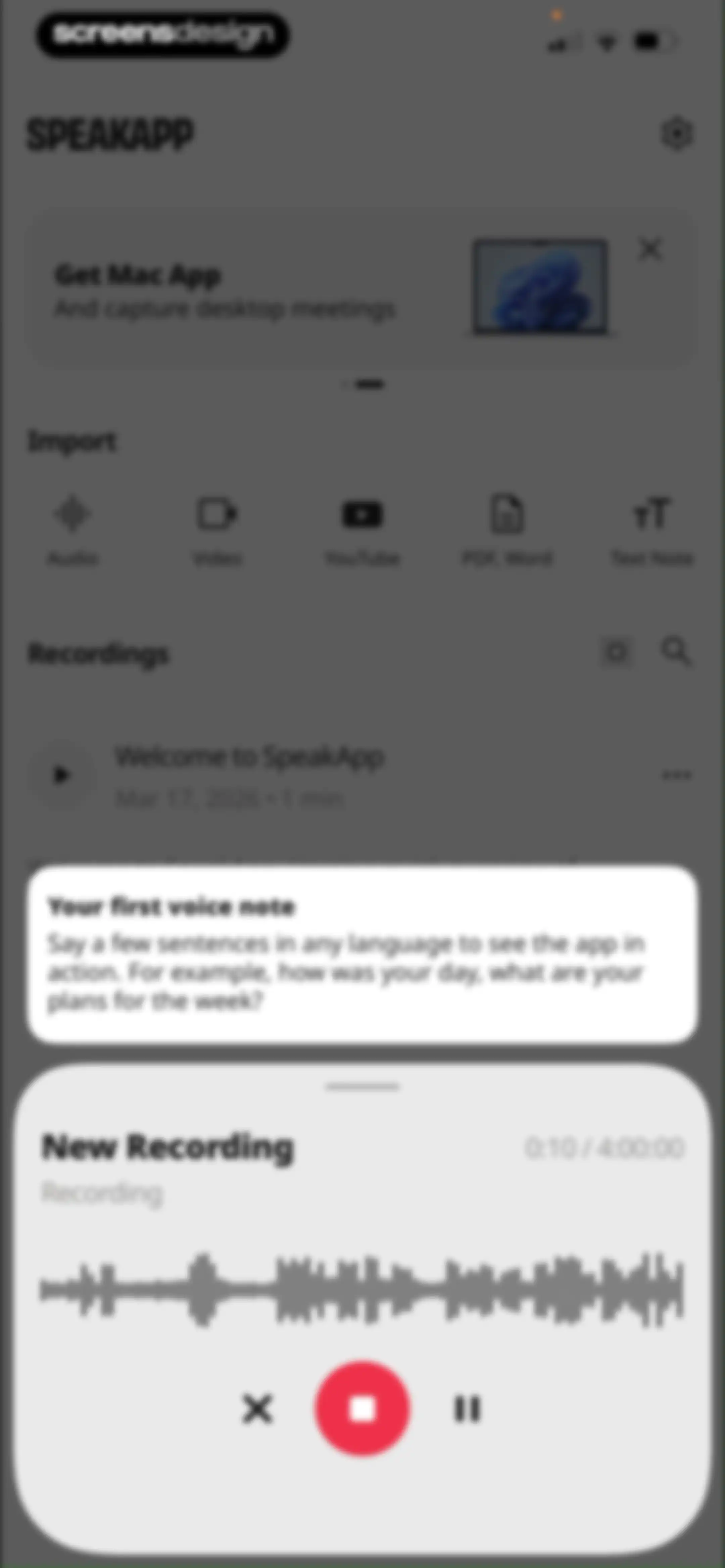 SpeakApp AI: Voice Notes screen 16