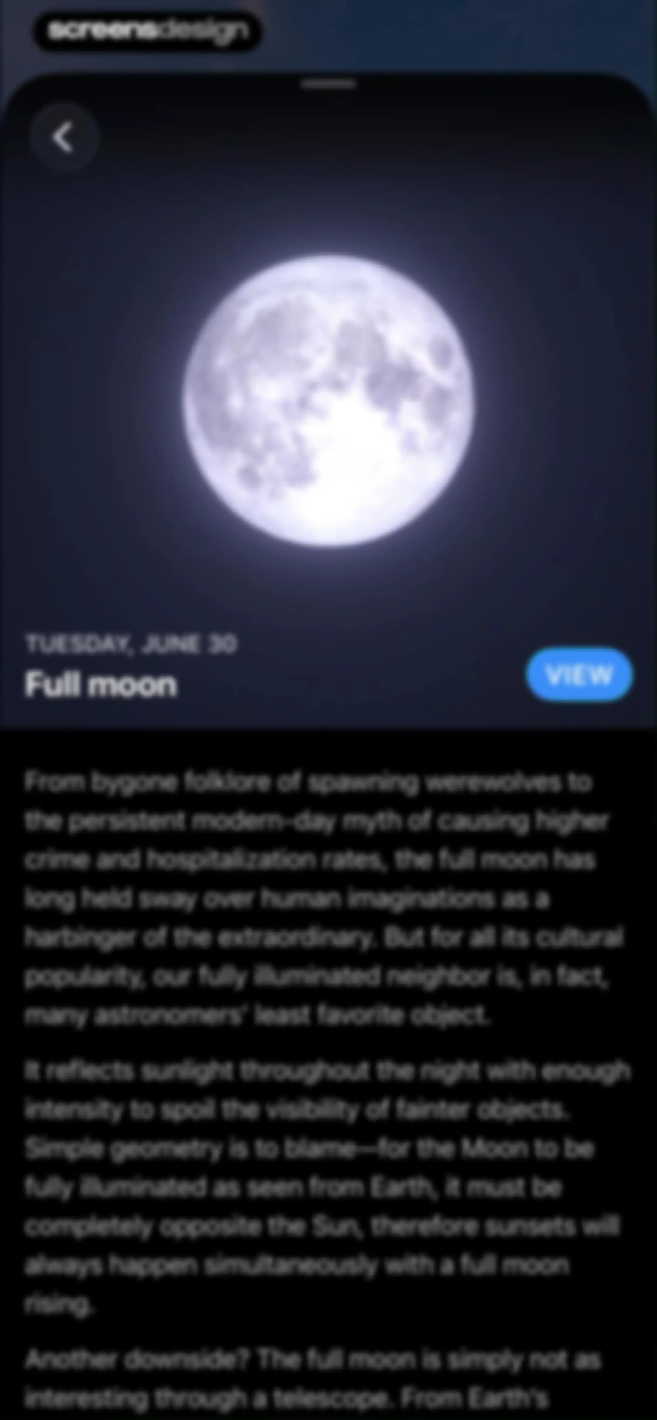 Sky Guide screen 69