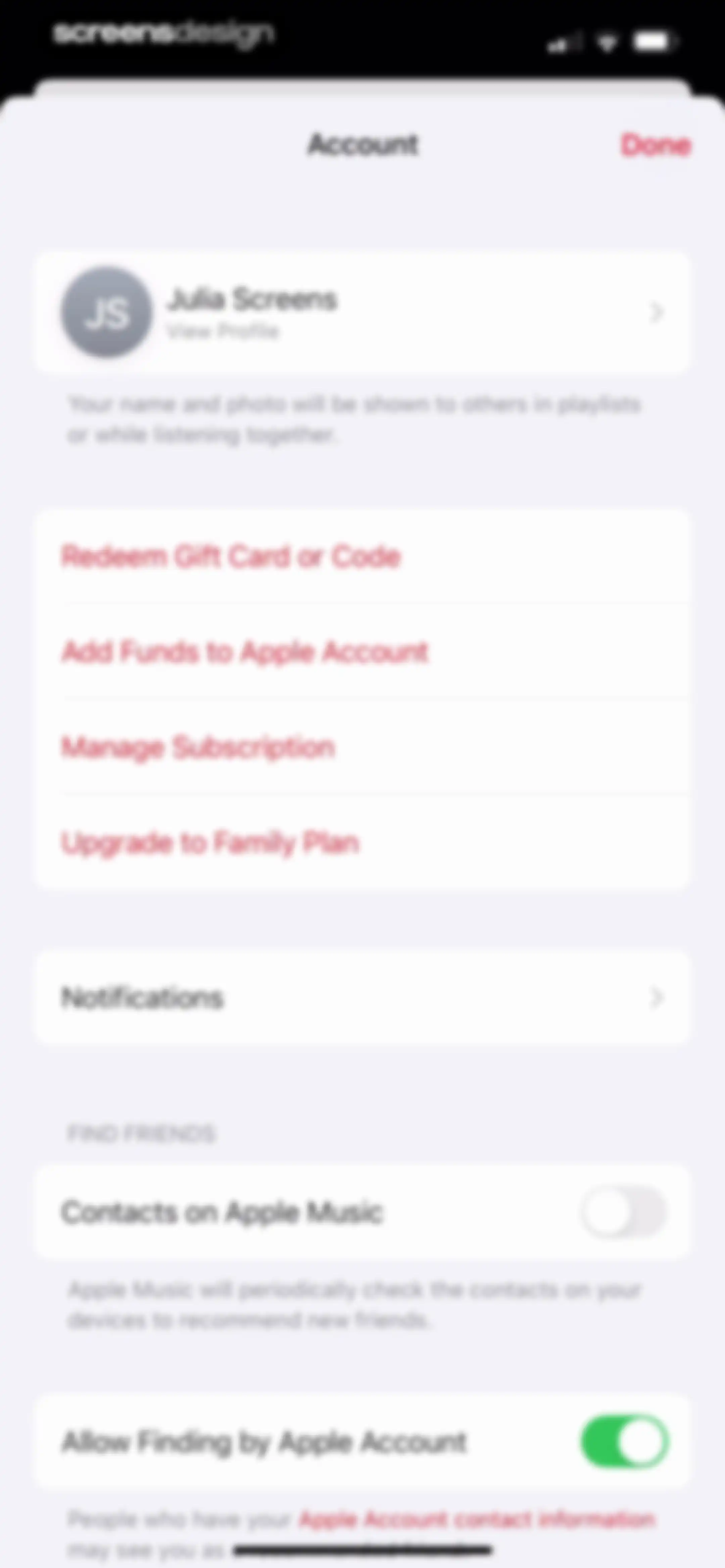 Apple Music screen 157