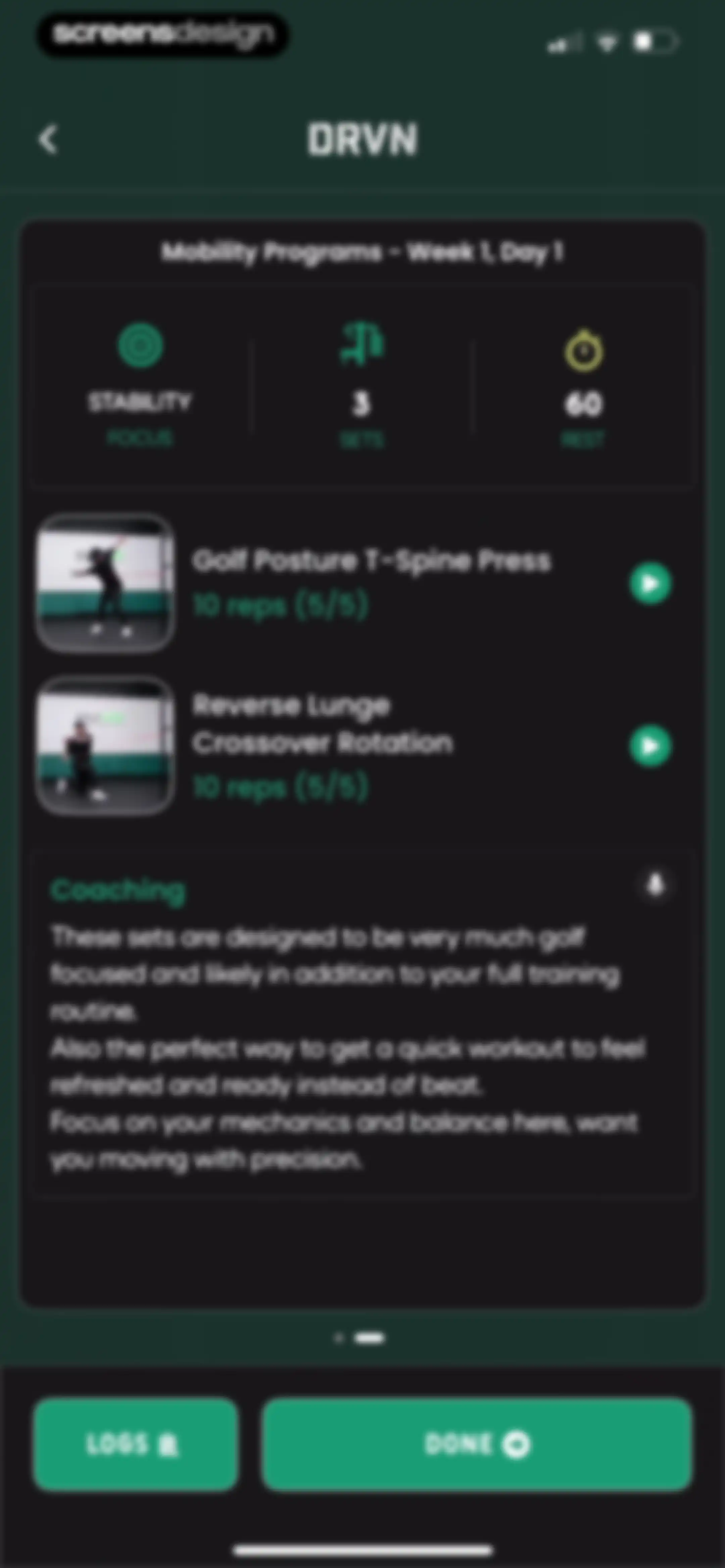 DRVN - Golf & Gym Workouts screen 53