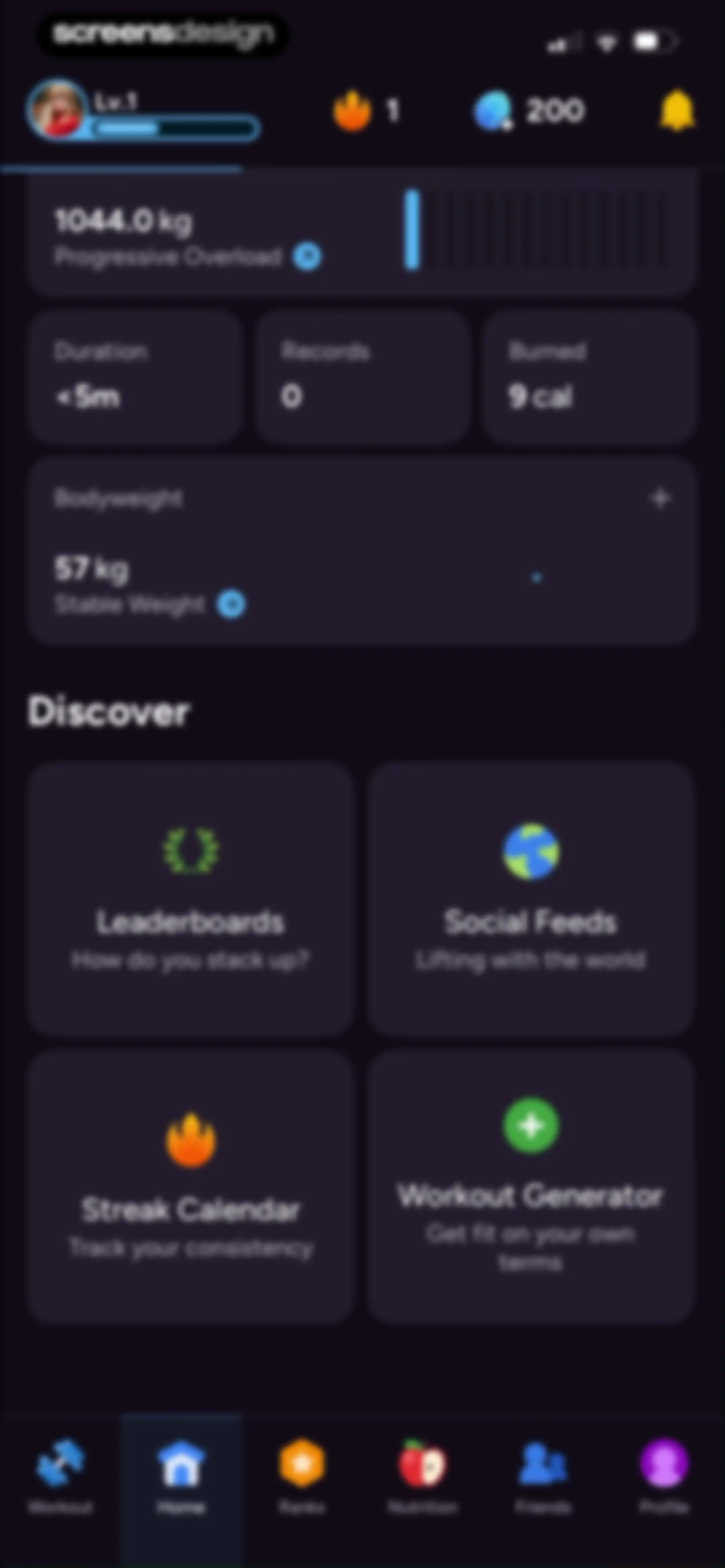 Liftoff - Ranked Gym Workouts screen 186