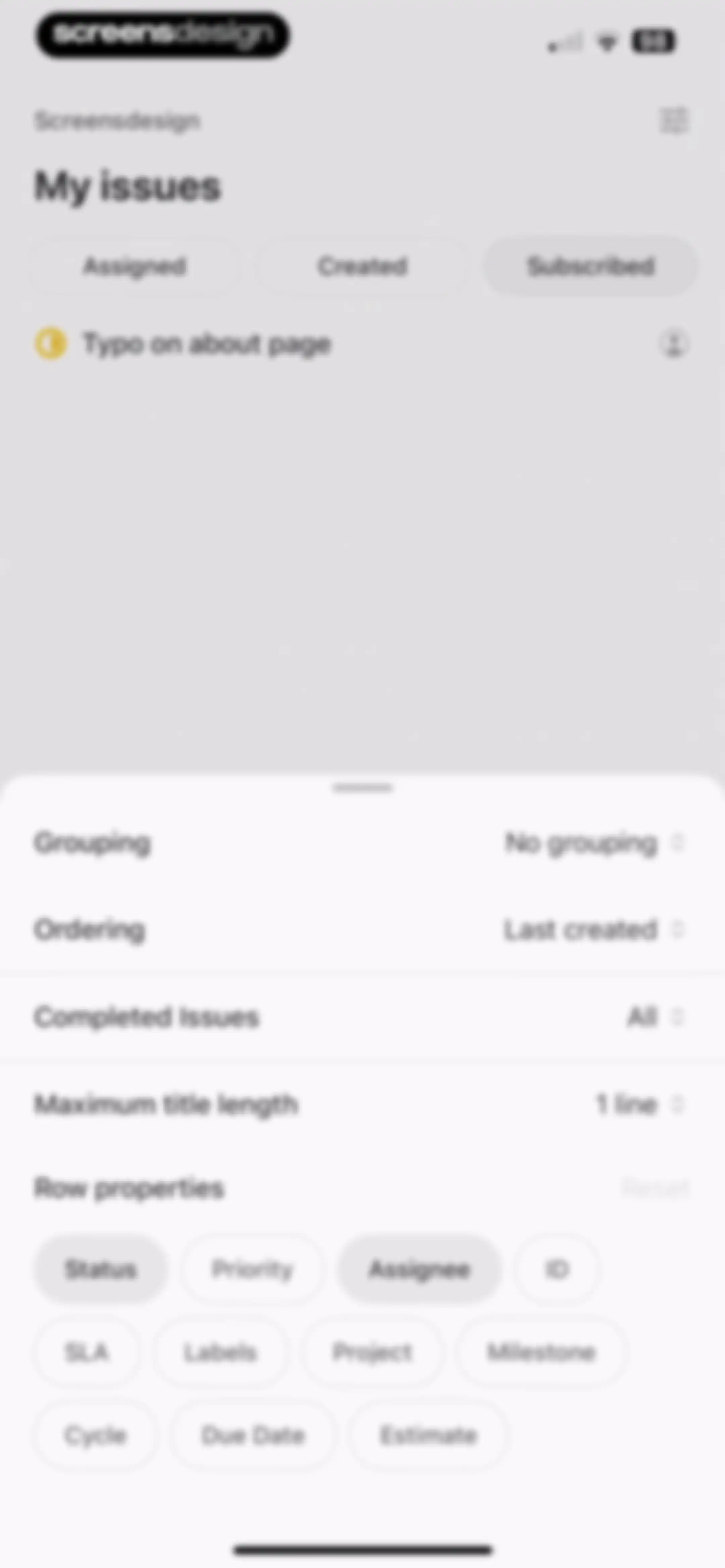 Linear Mobile screen 53