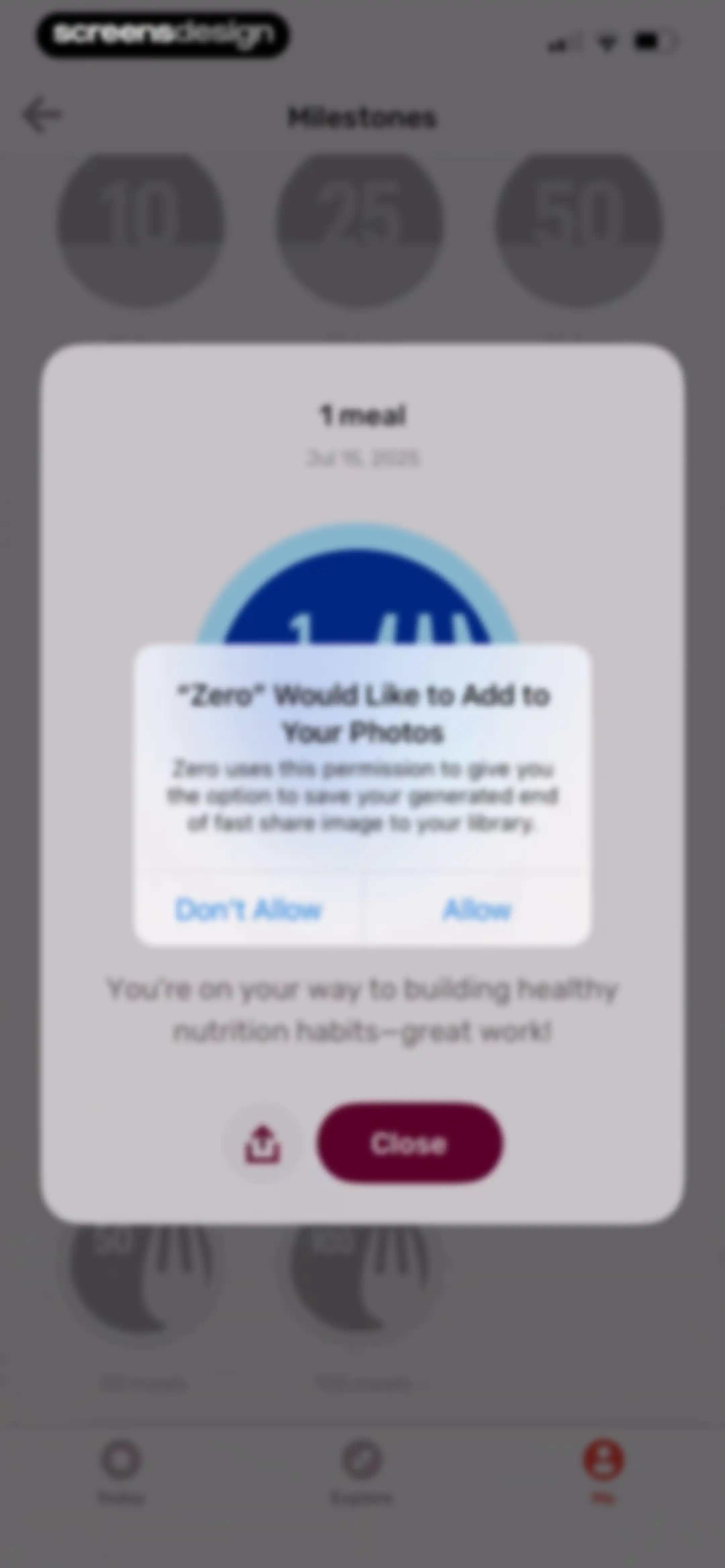 Zero: Fasting & Food Tracker screen 115