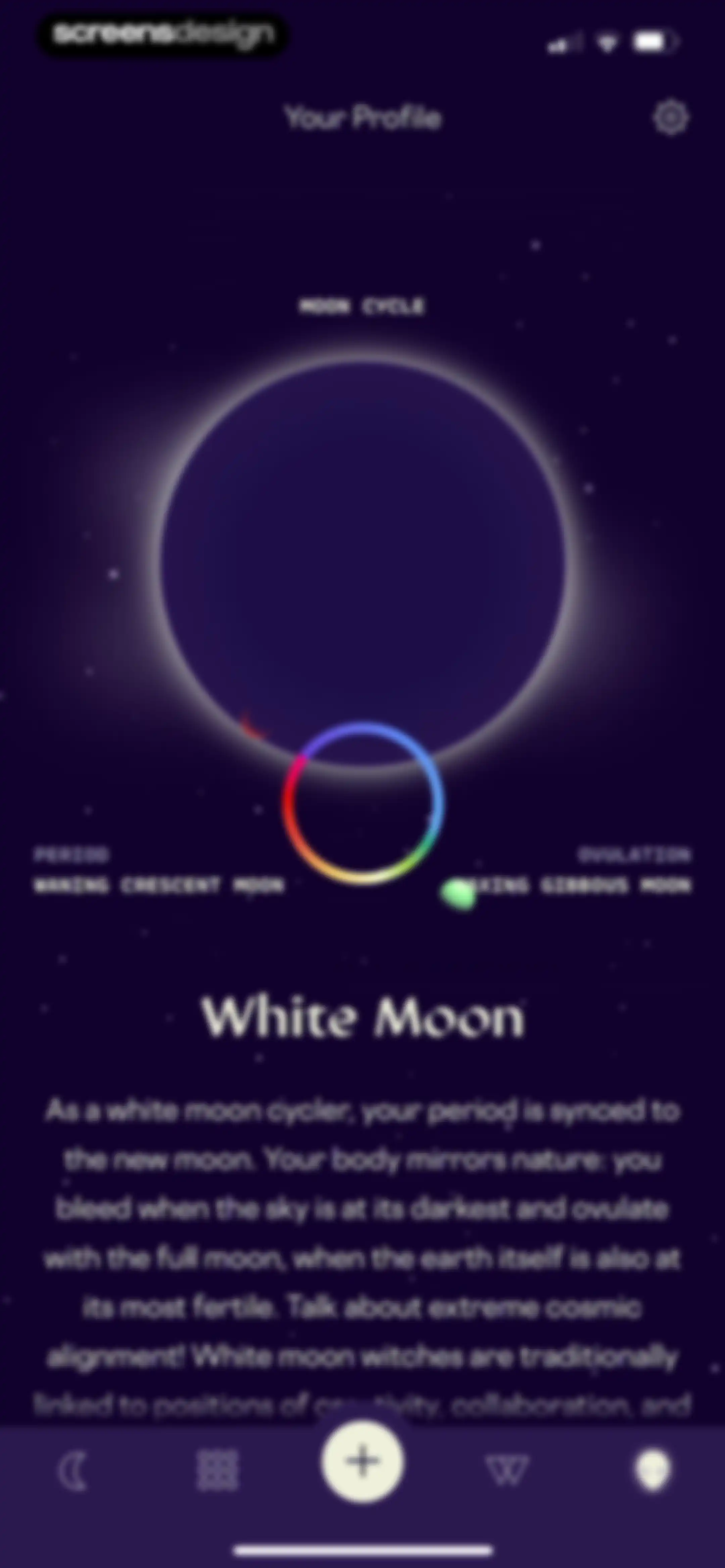 Stardust Period Tracker screen 135