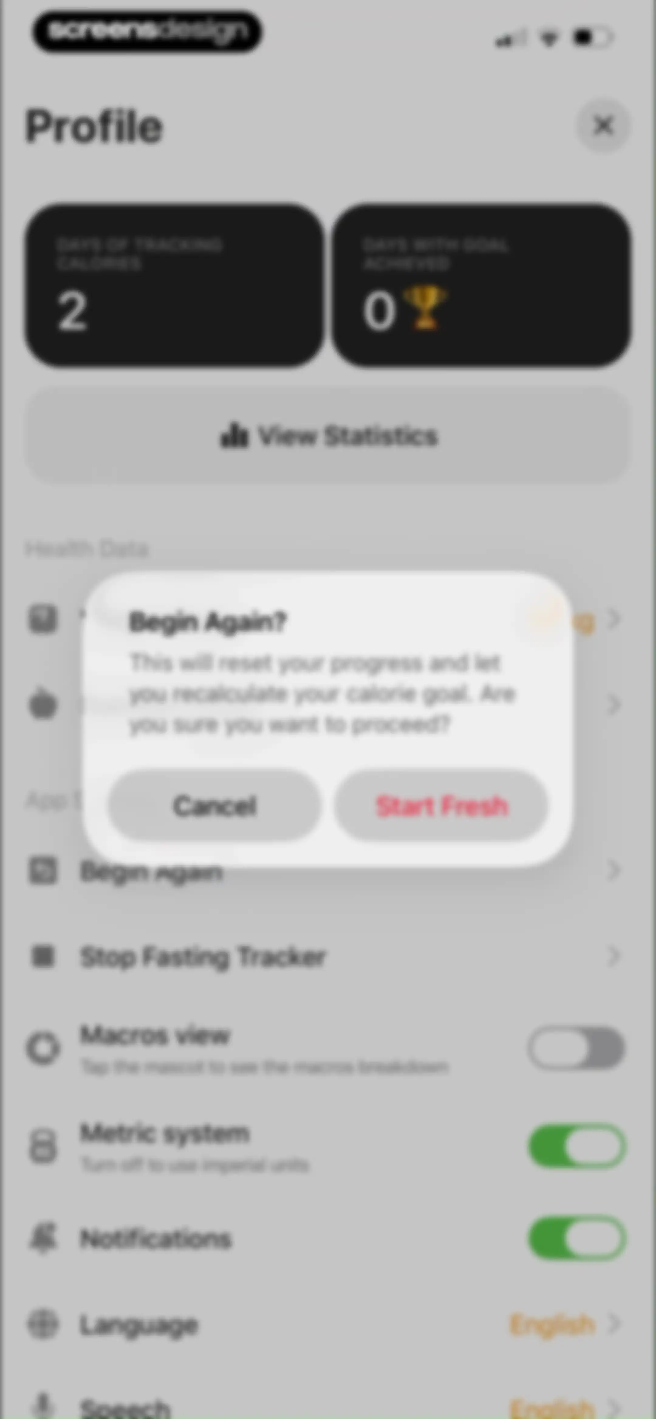 Calz - Calorie Counter AI screen 137