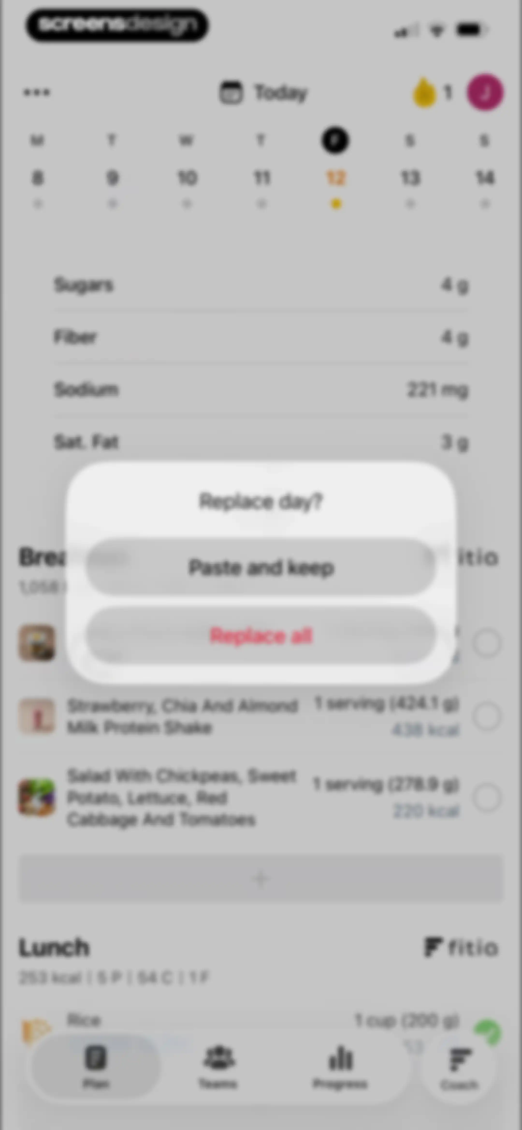 Fitia: Calorie Counter & Diet screen 162