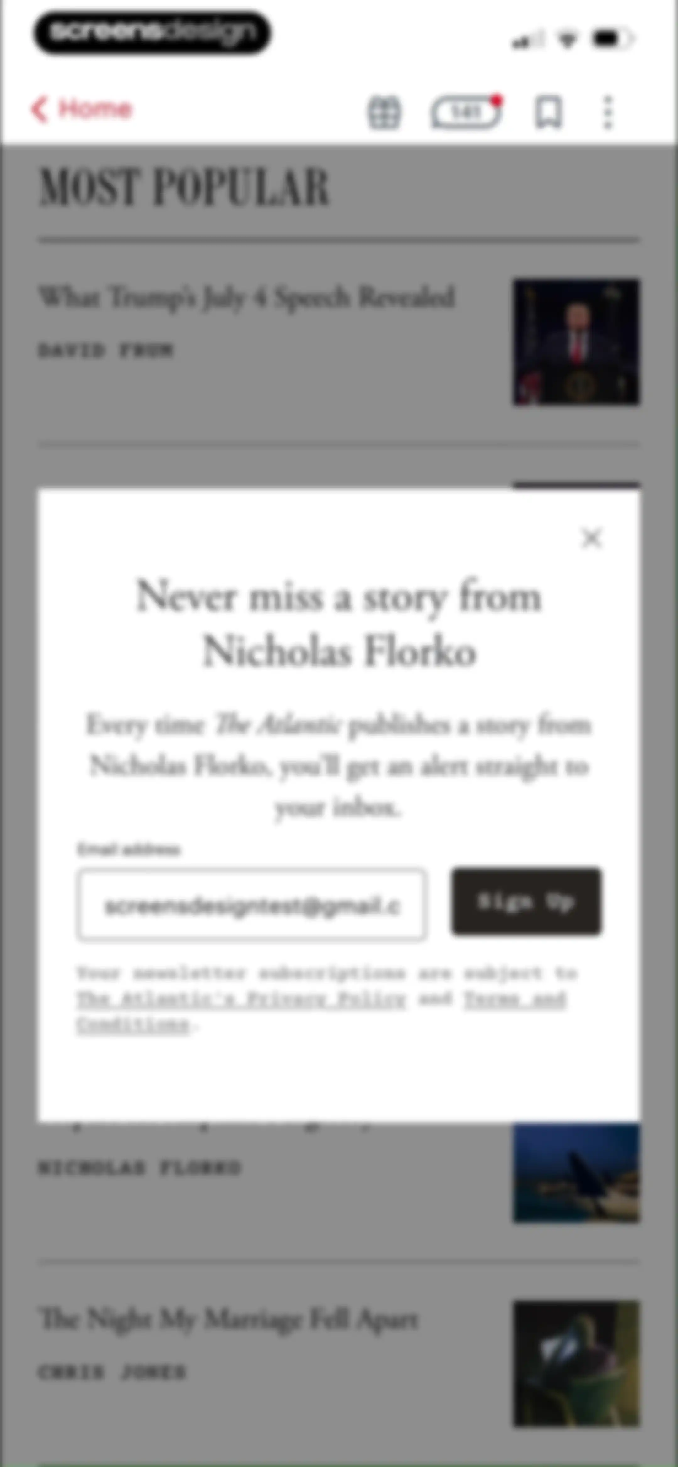 The Atlantic Magazine screen 21