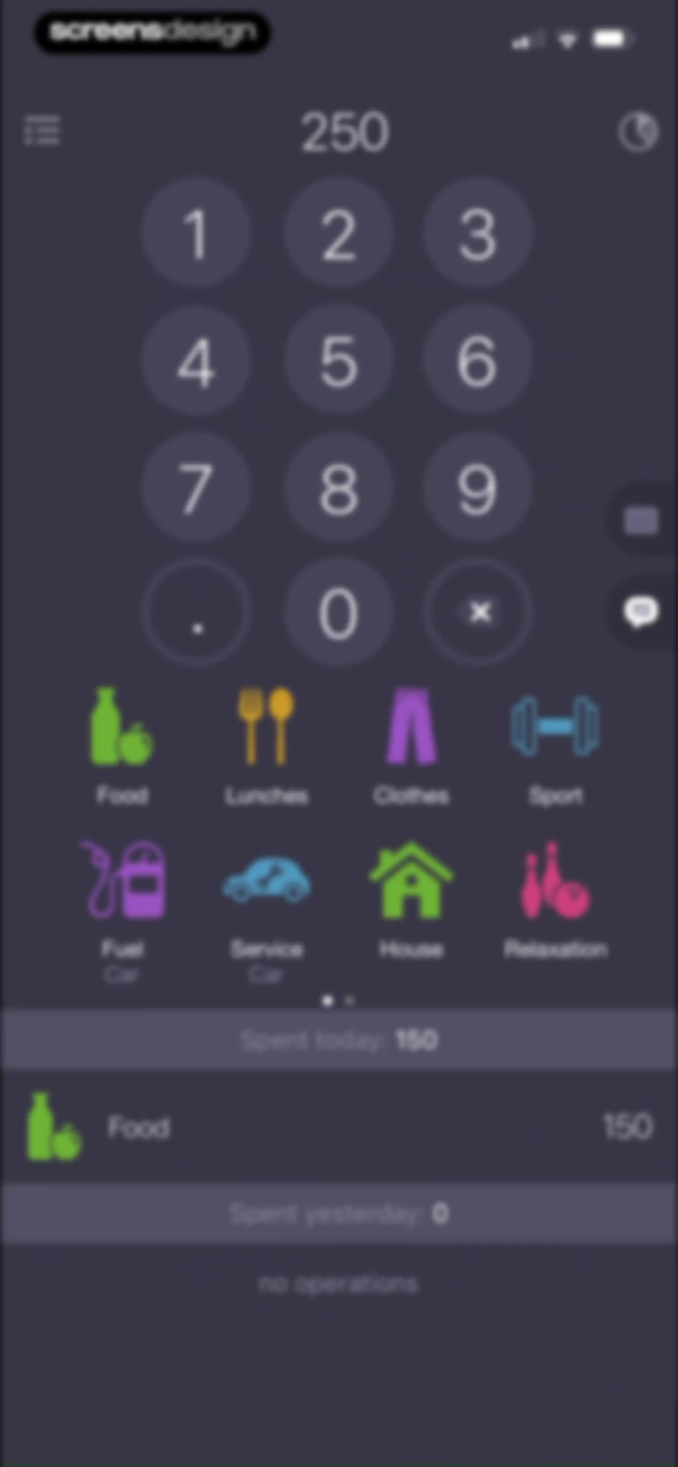 Expenses OK - expenses tracker screen 3