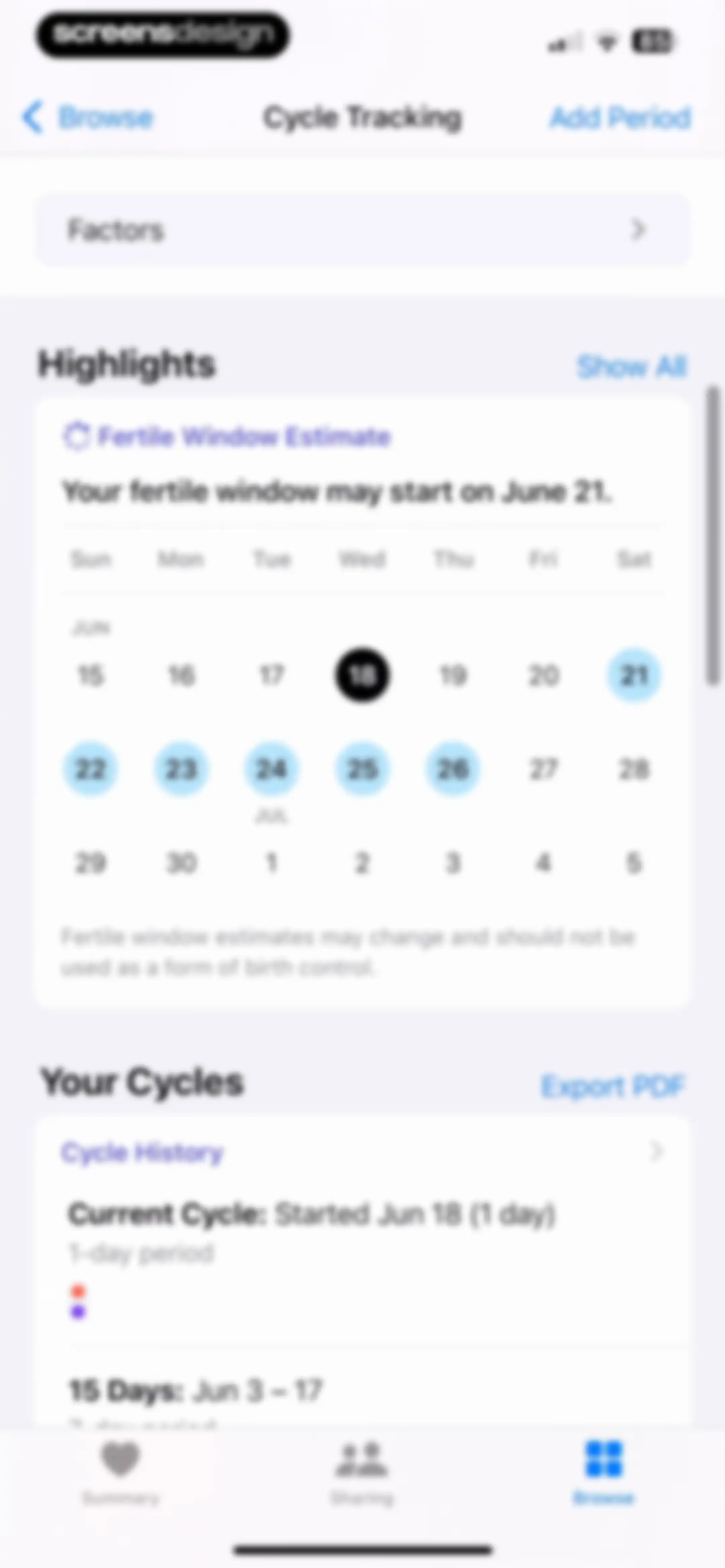 Apple Health screen 94