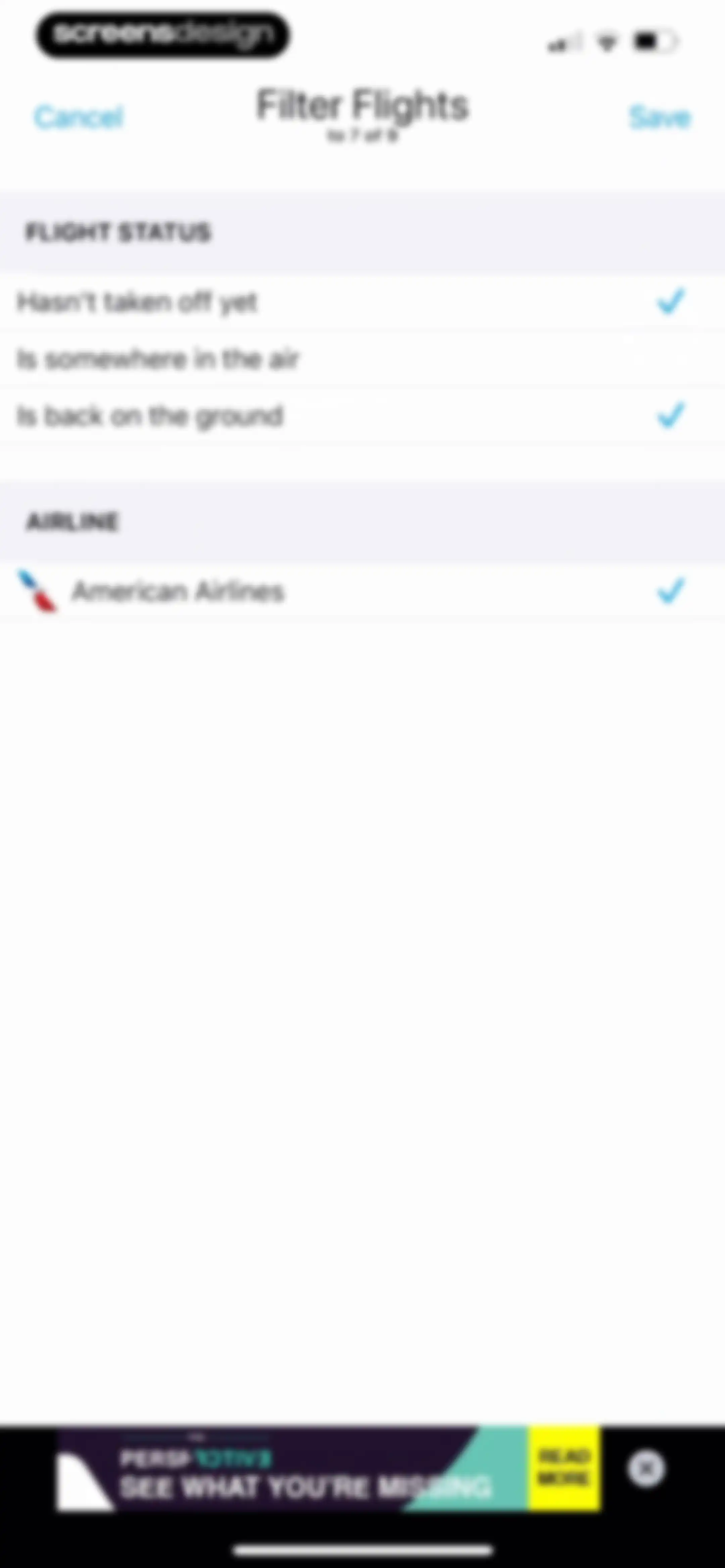 FlightAware Flight Tracker screen 41