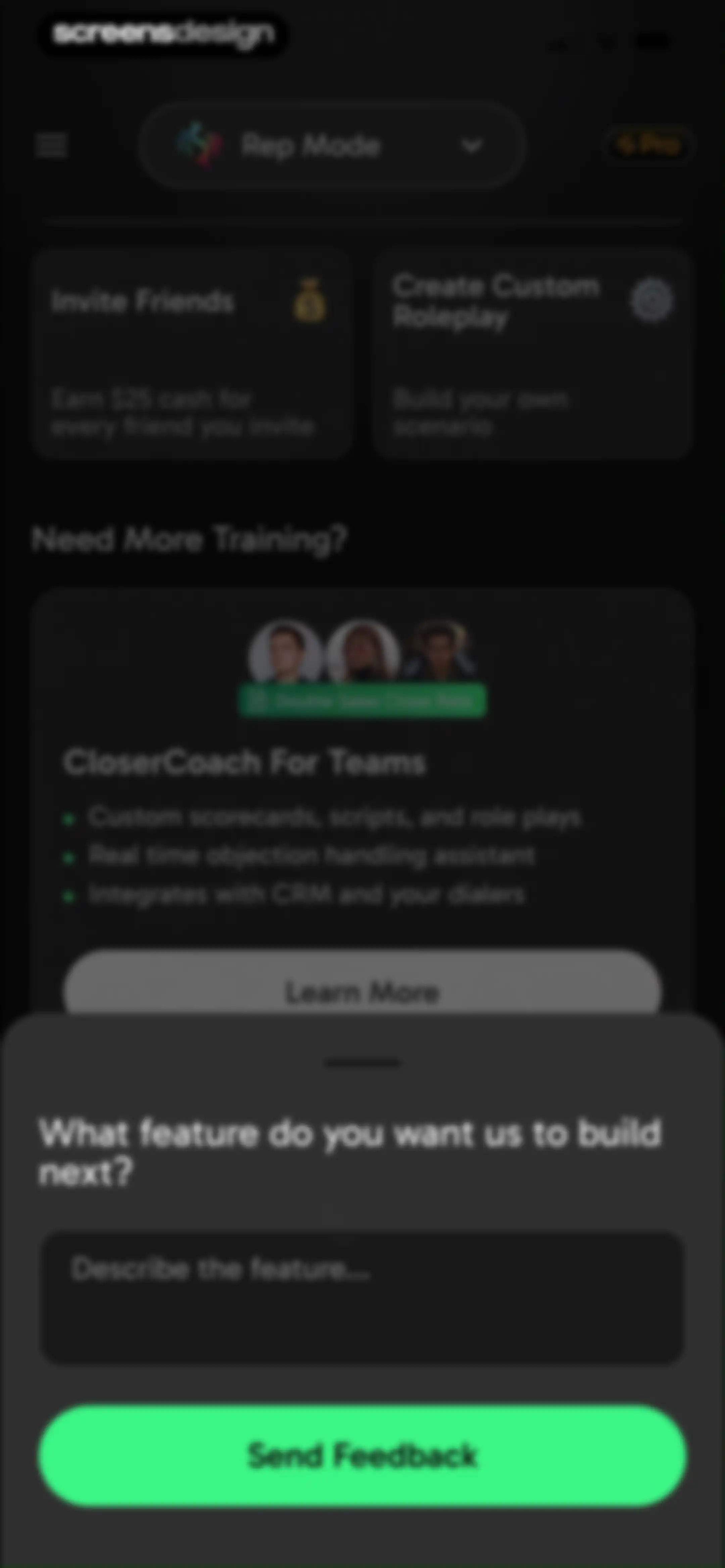 CloserCoach - AI Sales Trainer screen 83