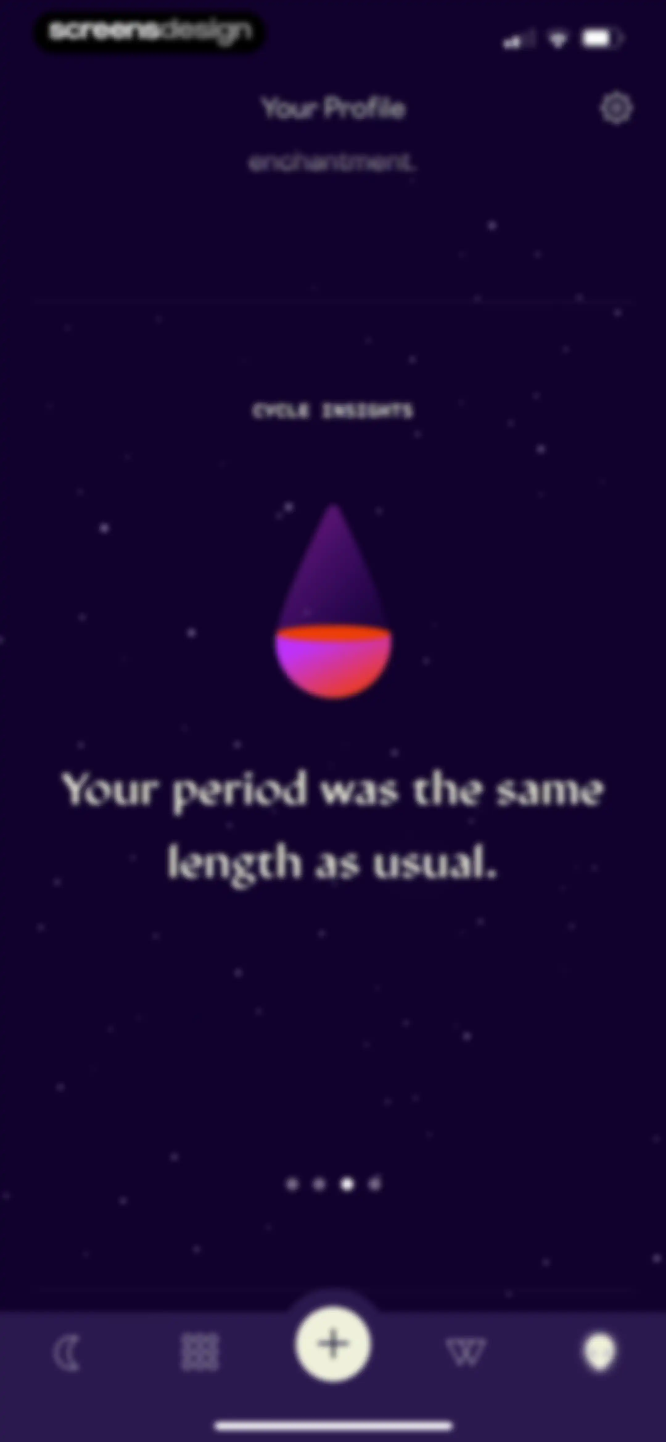 Stardust Period Tracker screen 139