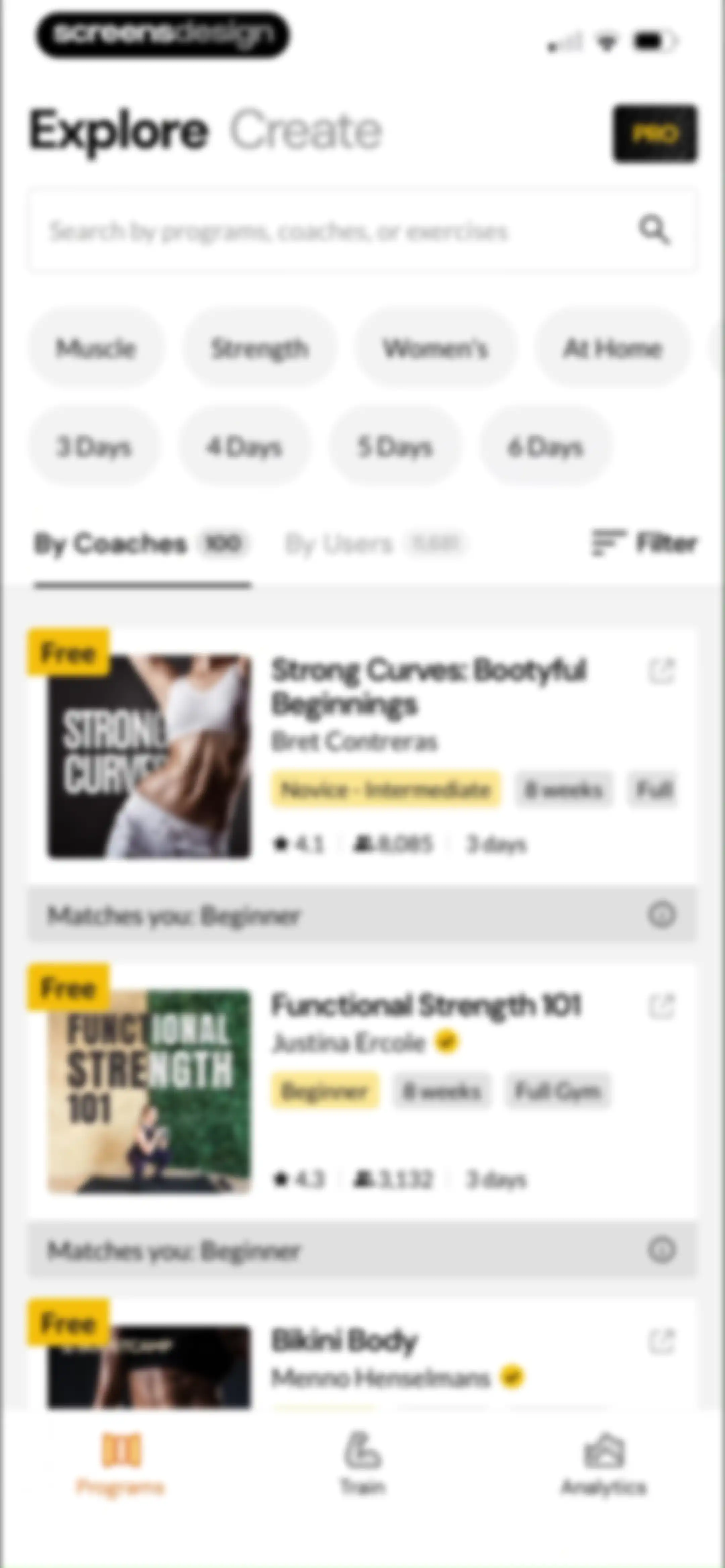 Boostcamp: Workout Programs screen 131