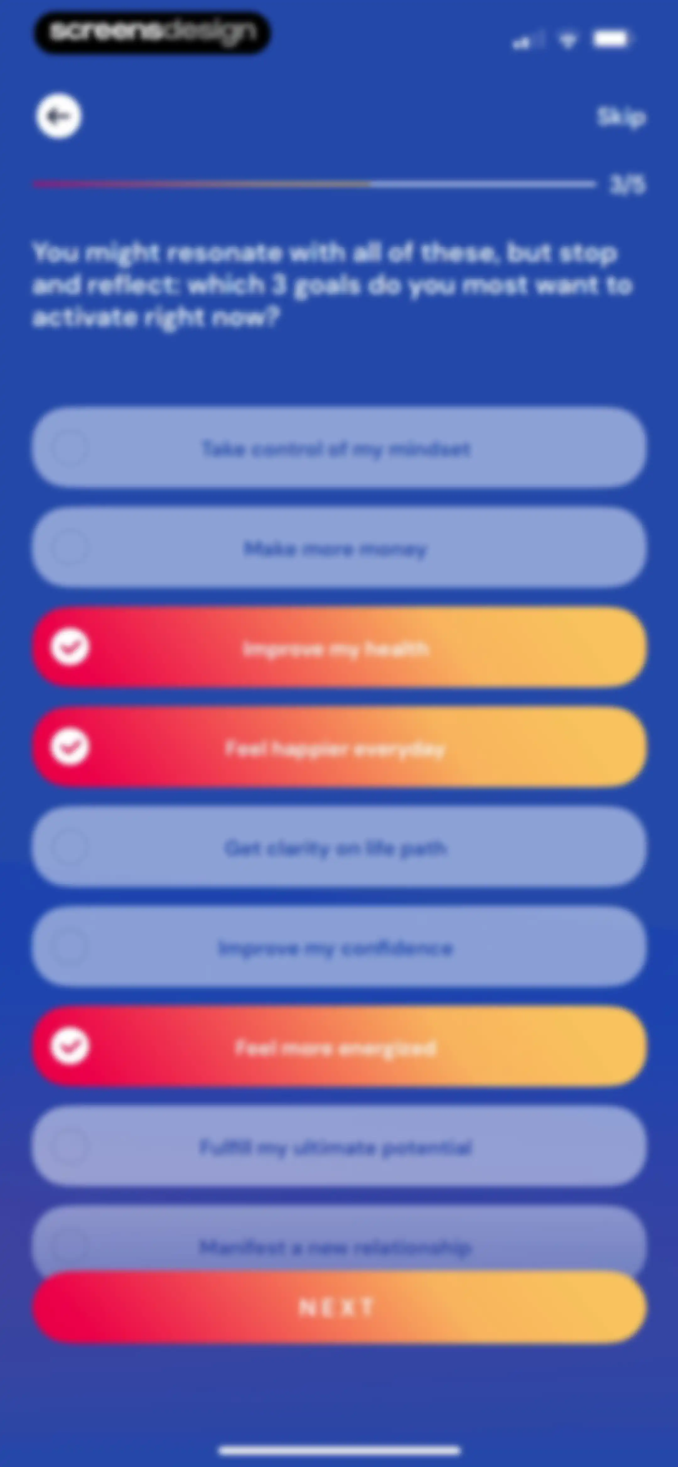 Activations: Daily Motivation screen 13