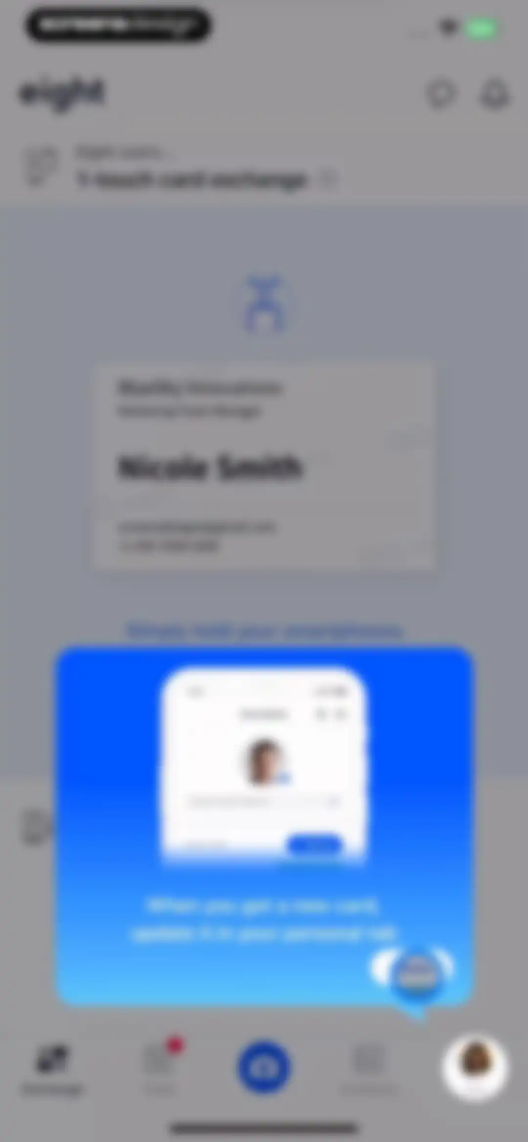 Eight: Business Card Manager screen 26