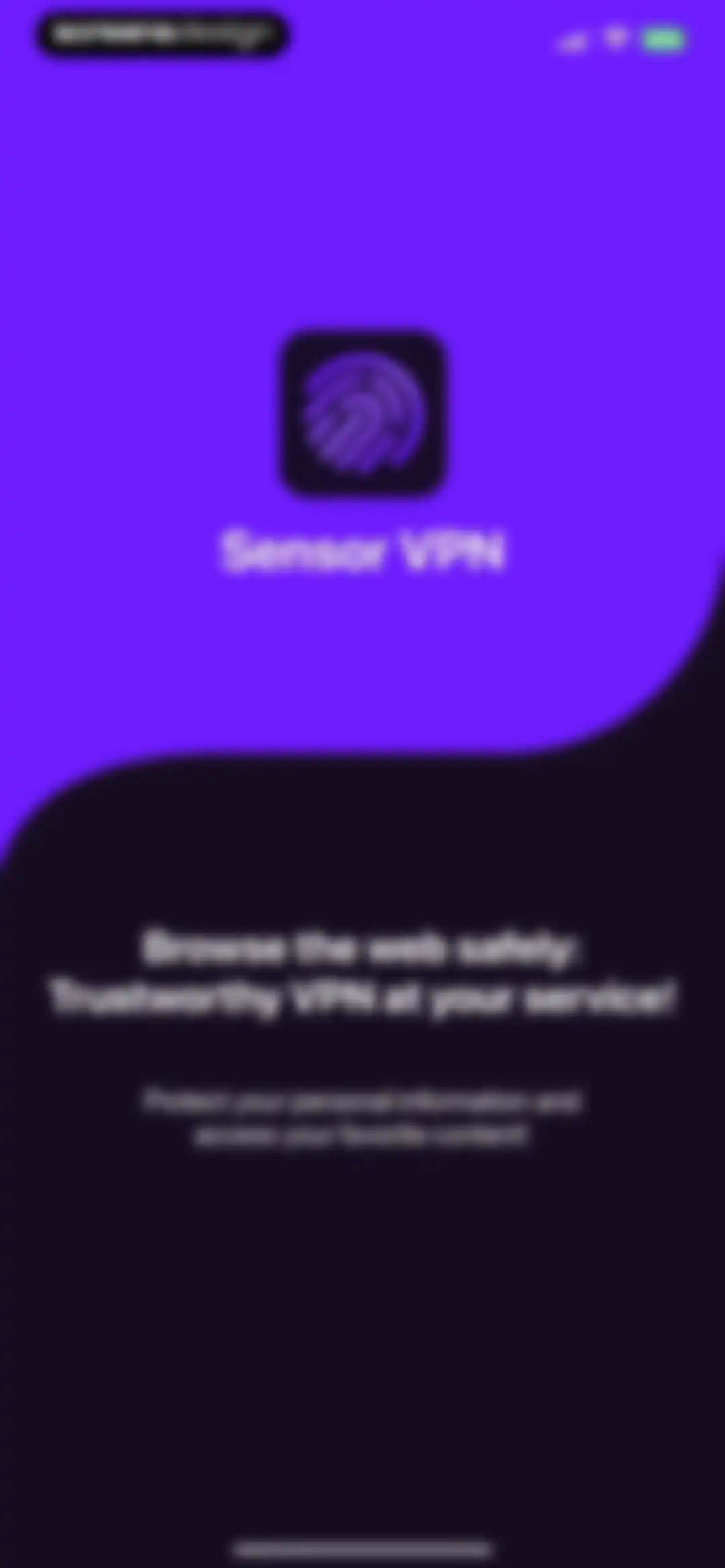 Sensor VPN - Fast & Secure screen 1