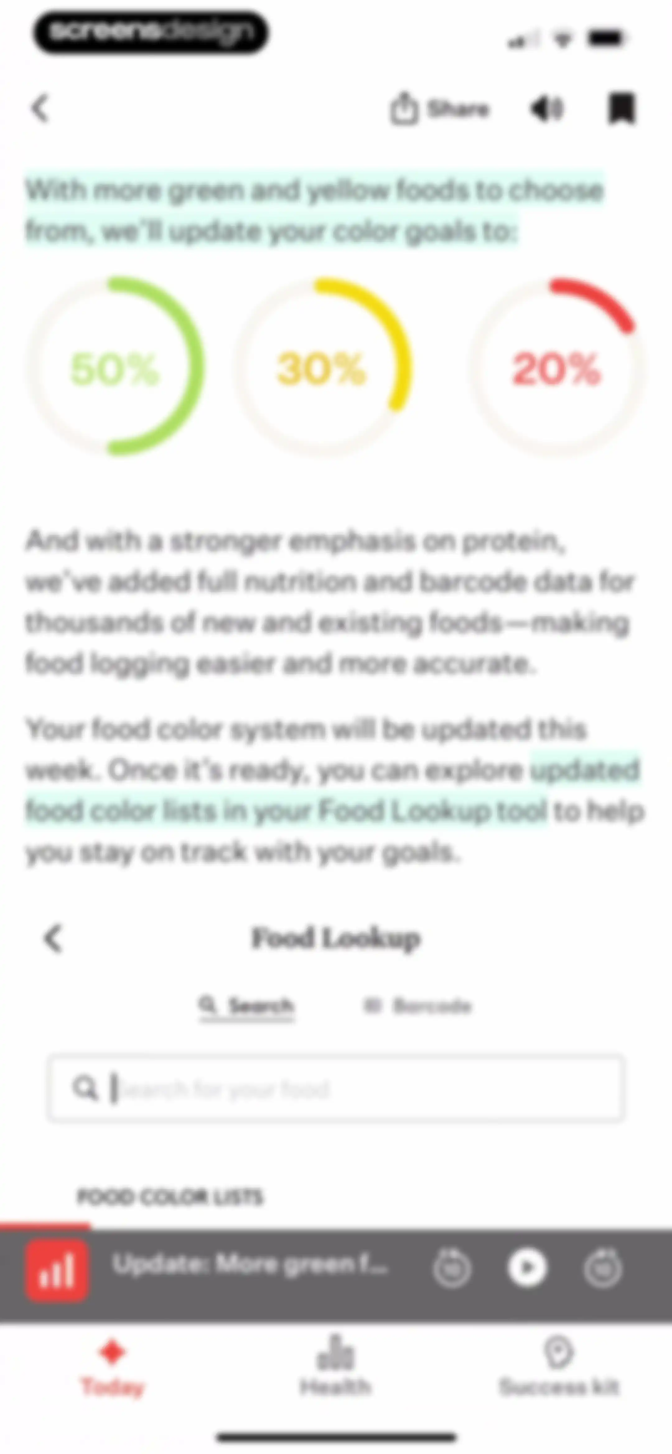 Noom Weight Loss, Food Tracker screen 129