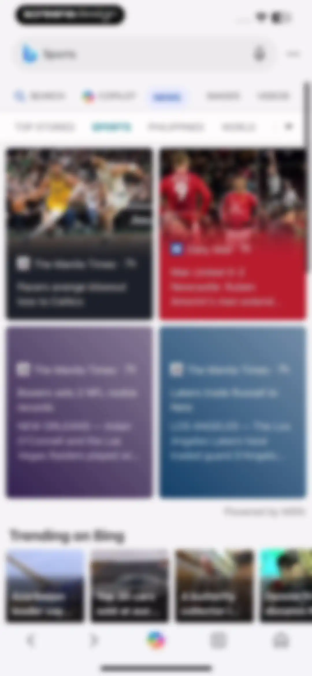 Microsoft Bing Search screen 54
