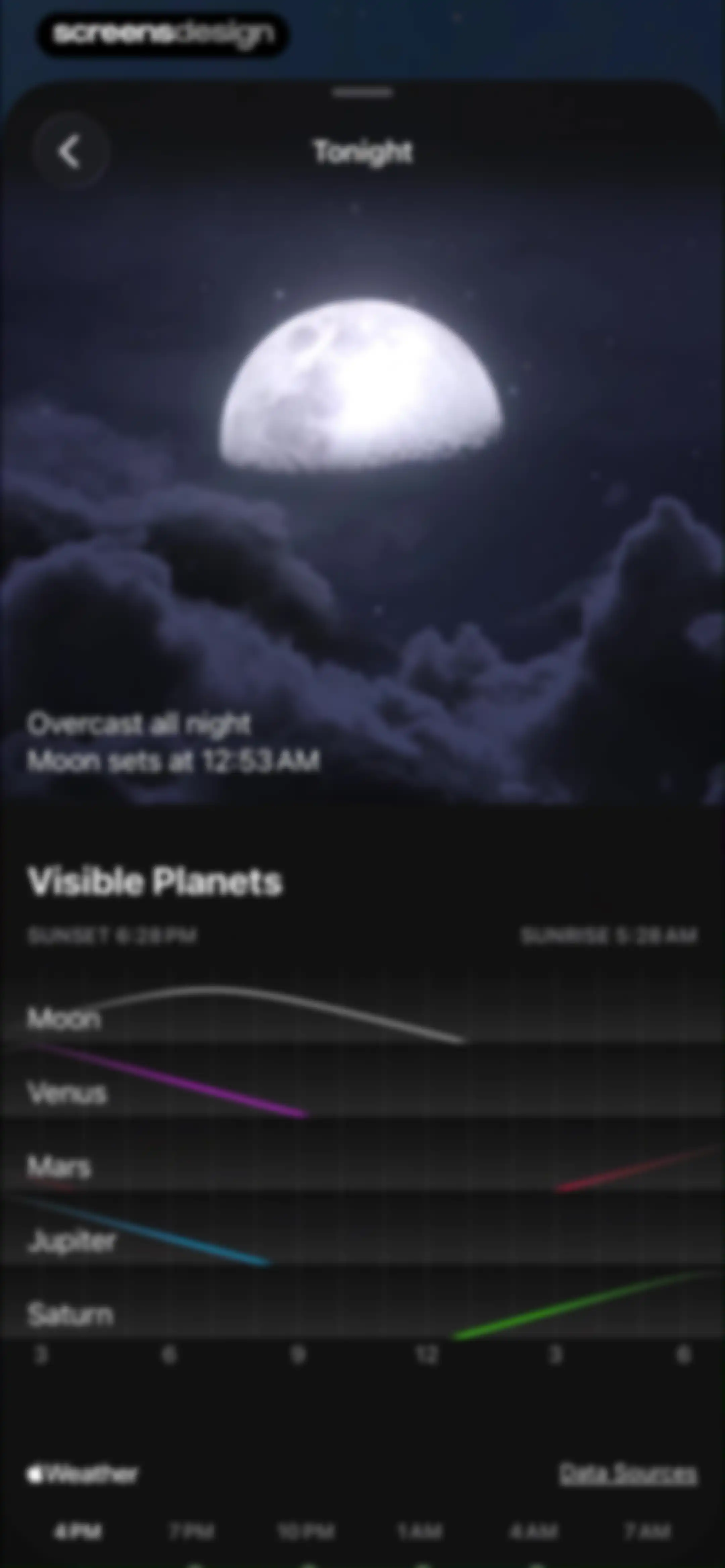 Sky Guide screen 58