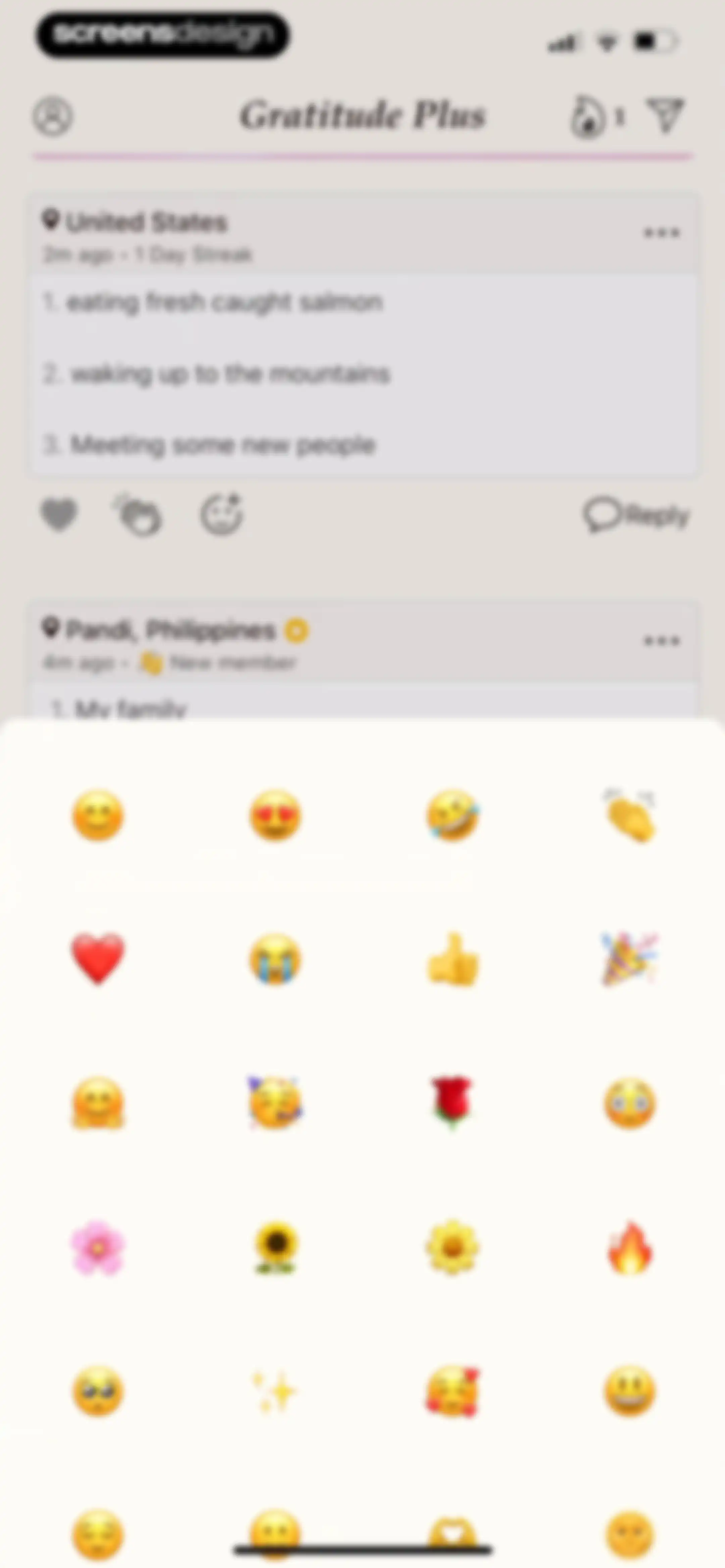 Gratitude Plus – Journal screen 108