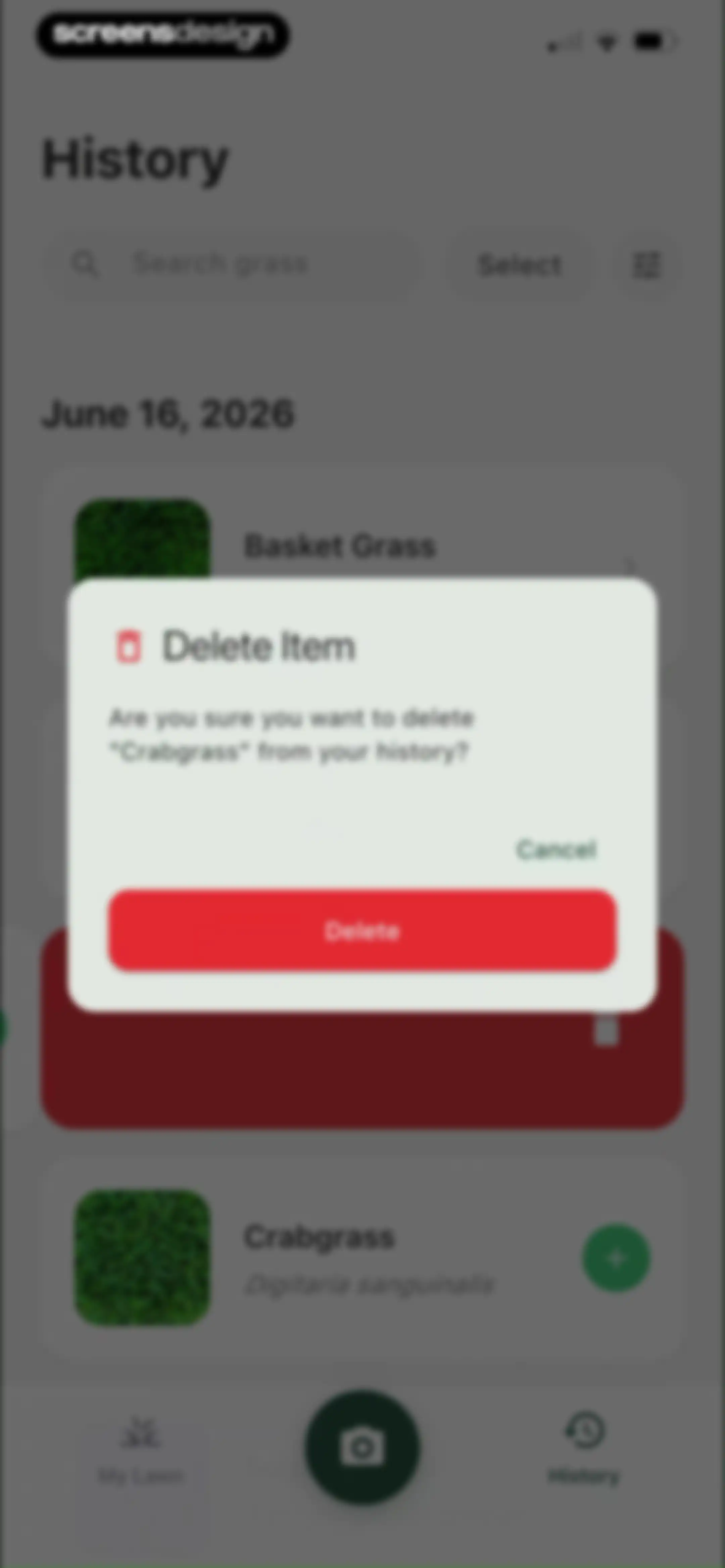 Grass Identifier: AI Scan screen 52