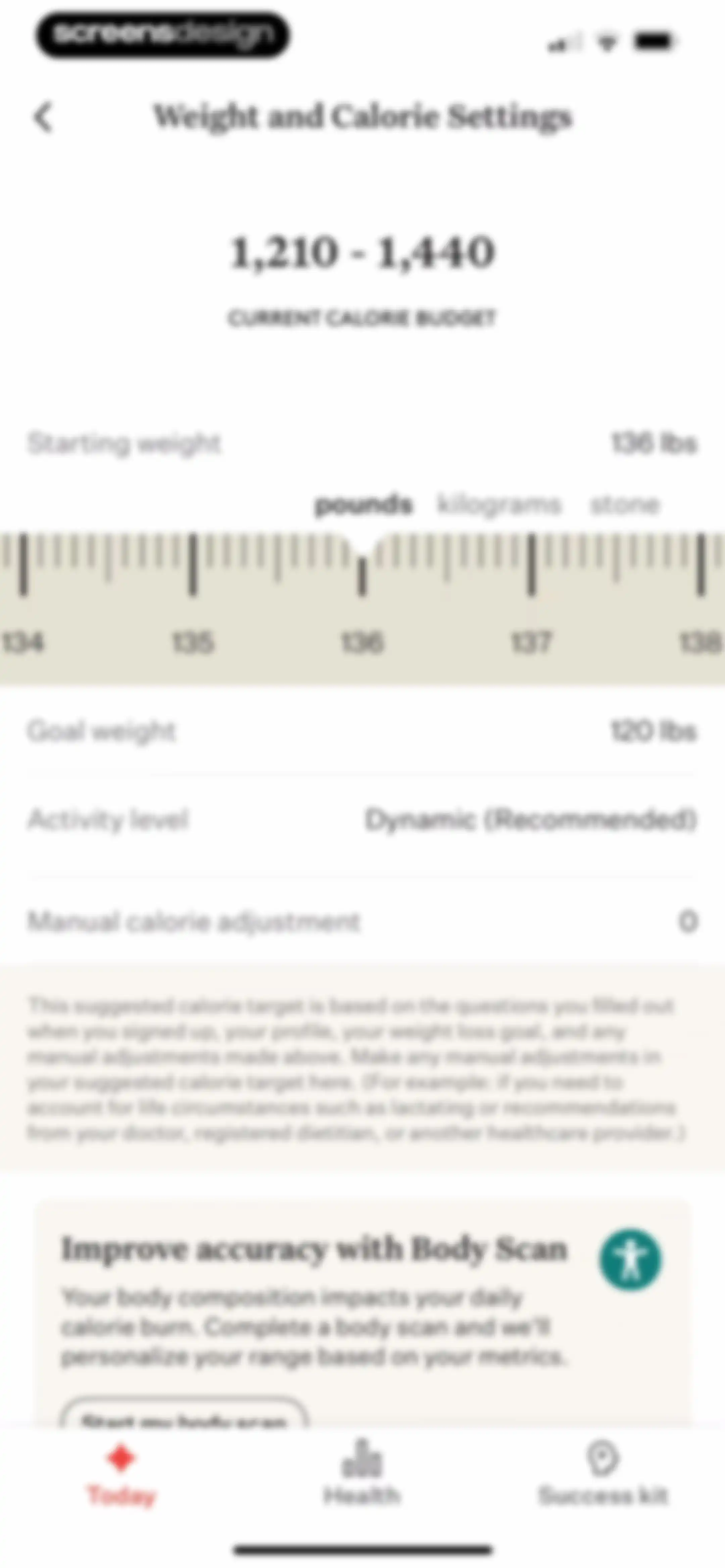 Noom Weight Loss, Food Tracker screen 144