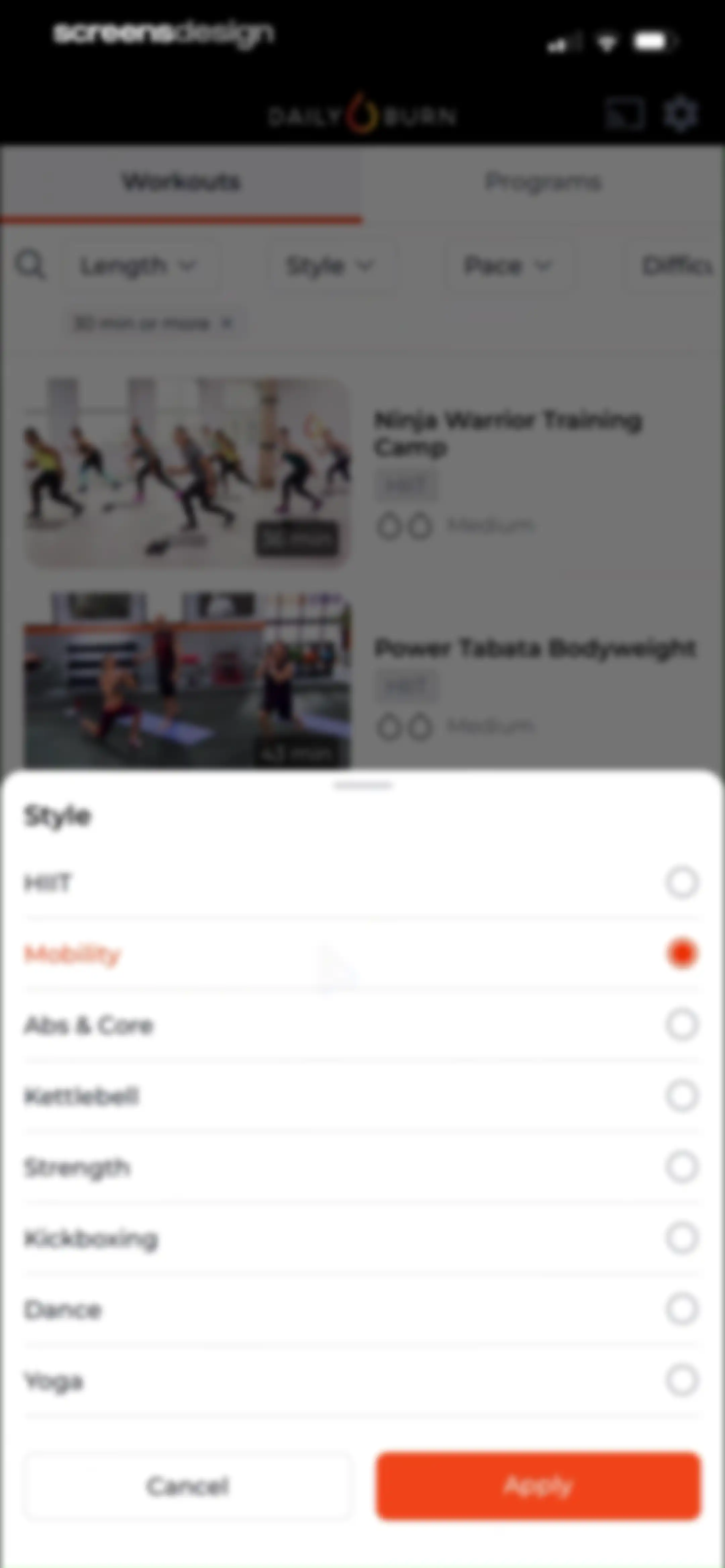 Daily Burn: Home Workouts screen 65
