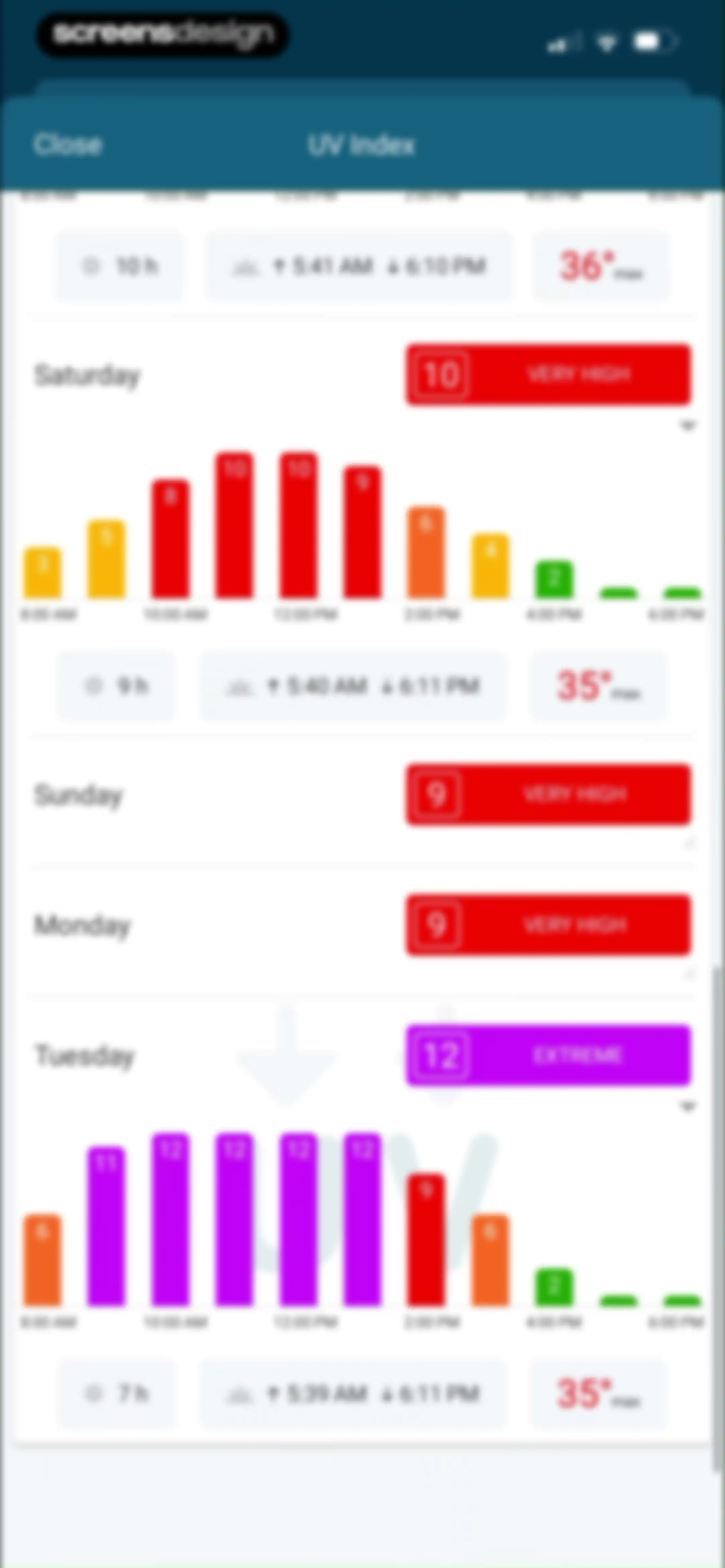 Weather & Radar screen 27