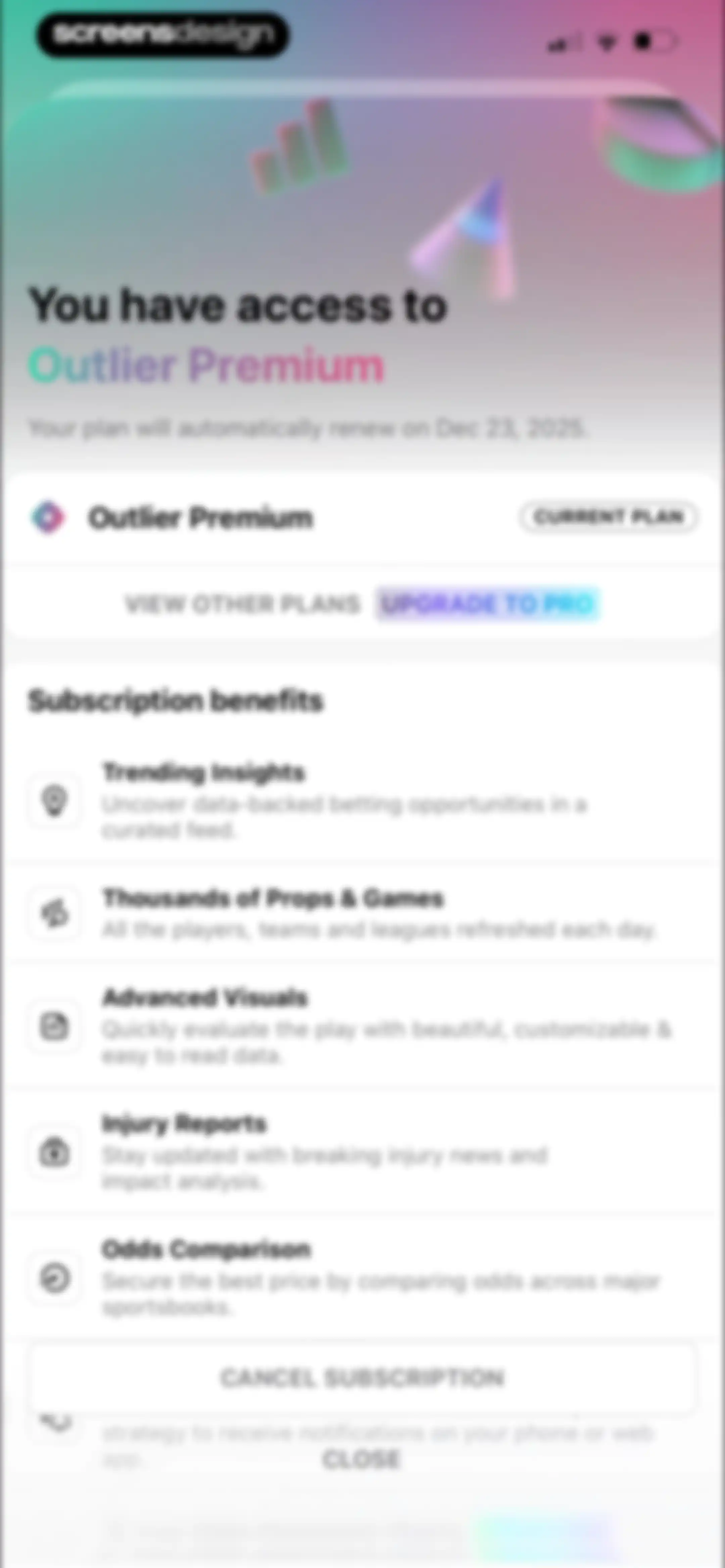 Outlier: Smart Sports Betting screen 116