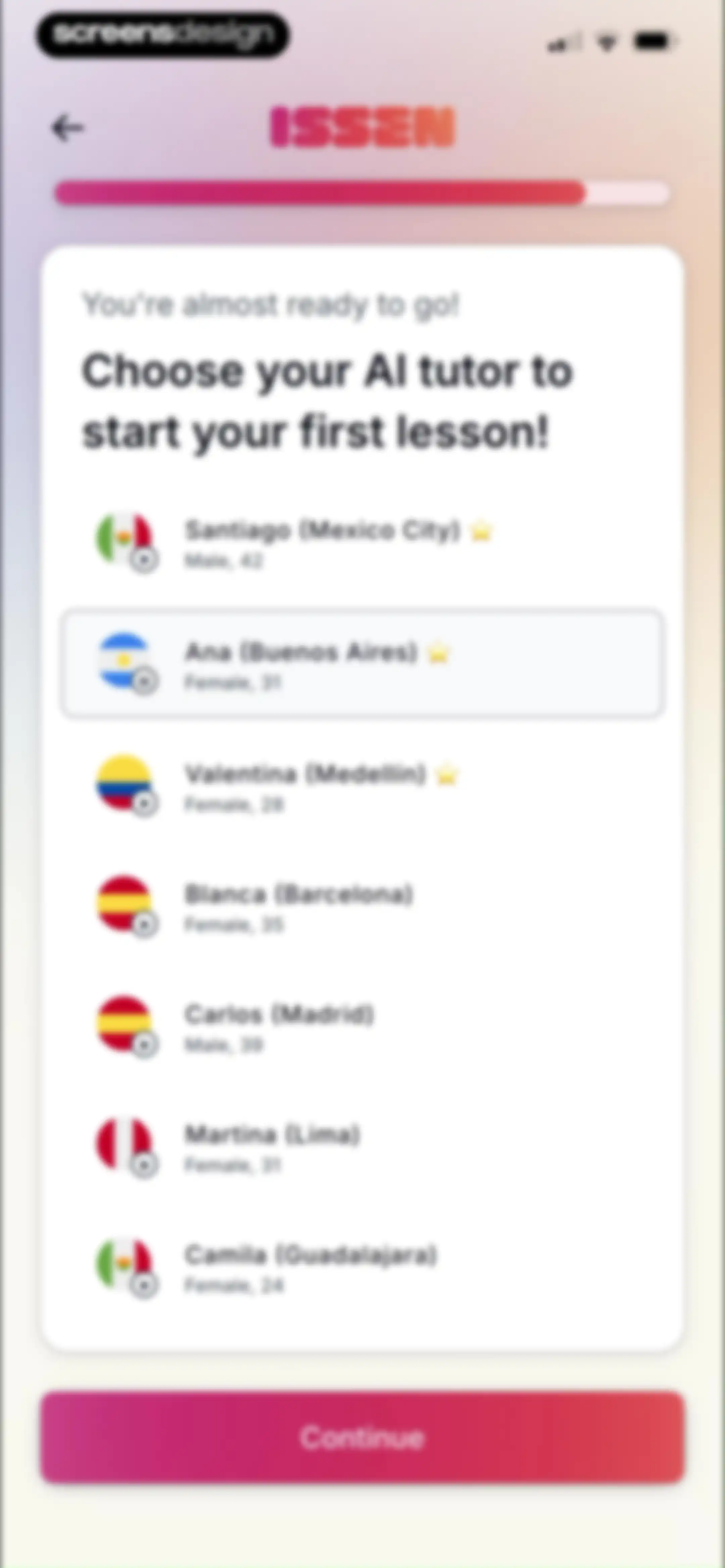ISSEN - Voice Tutor screen 13
