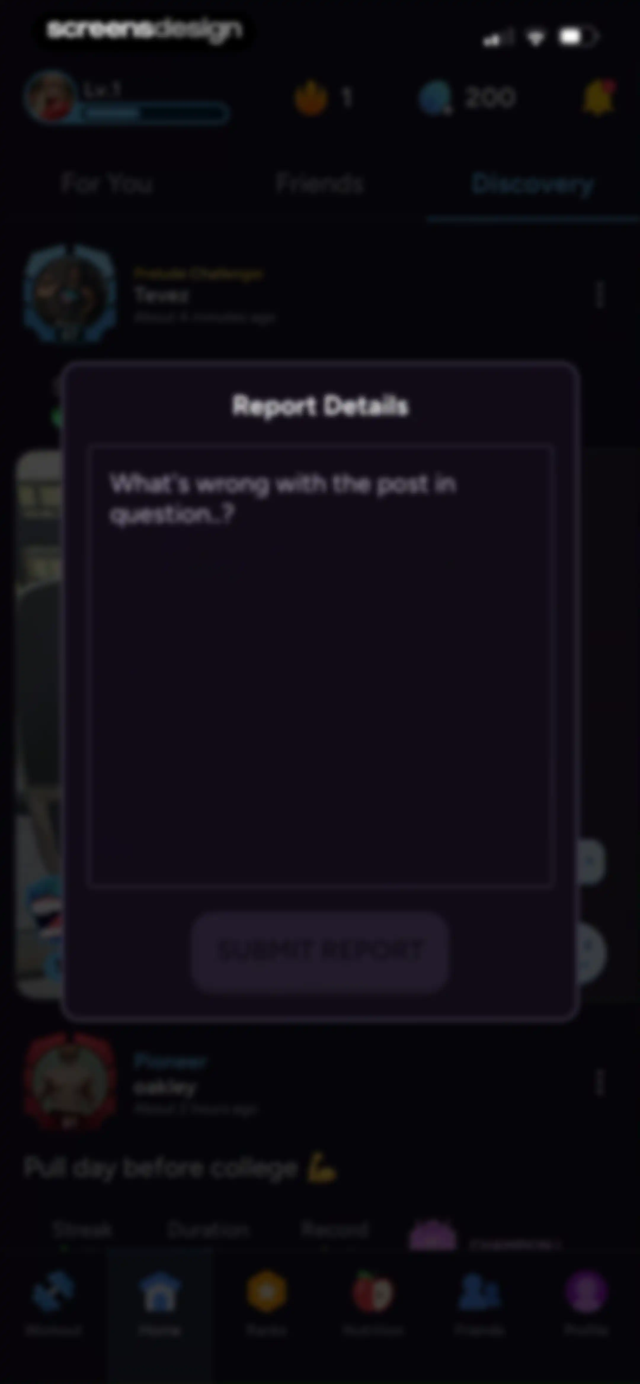 Liftoff - Ranked Gym Workouts screen 201