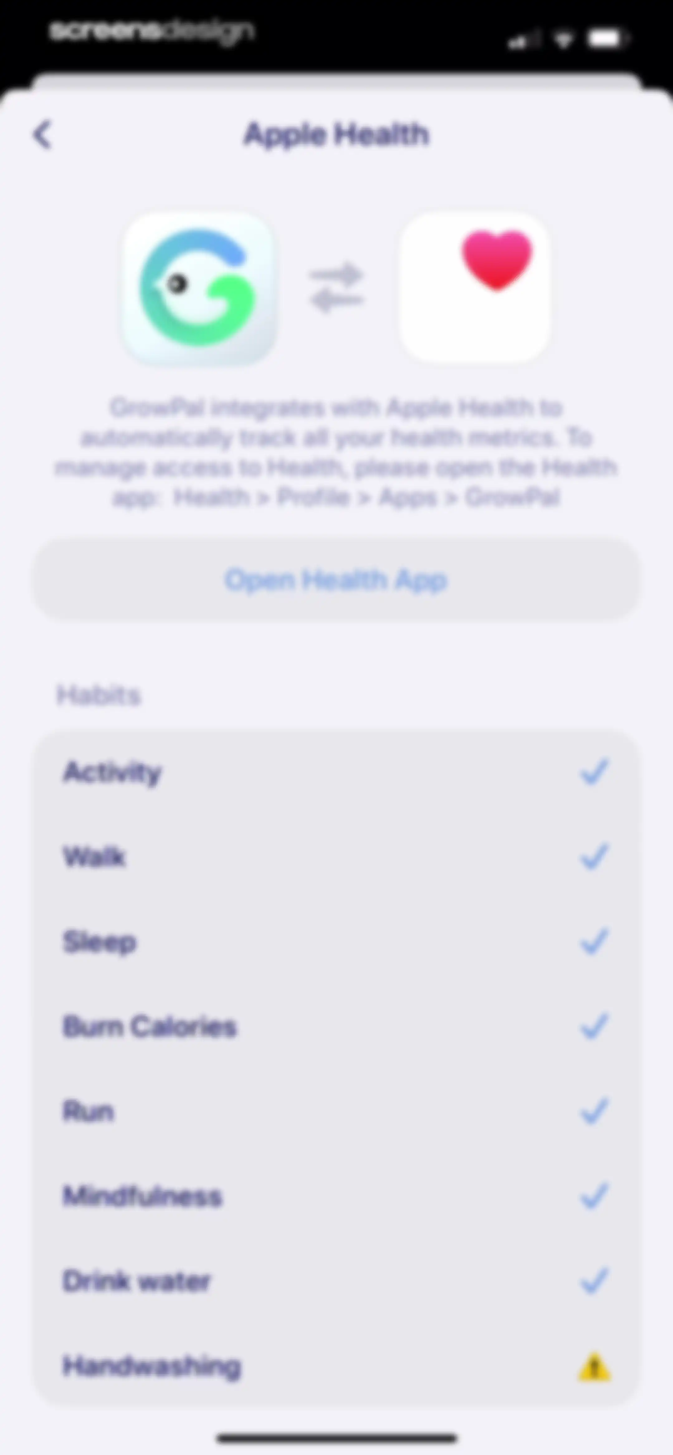 Grow: Health & Fitness screen 158