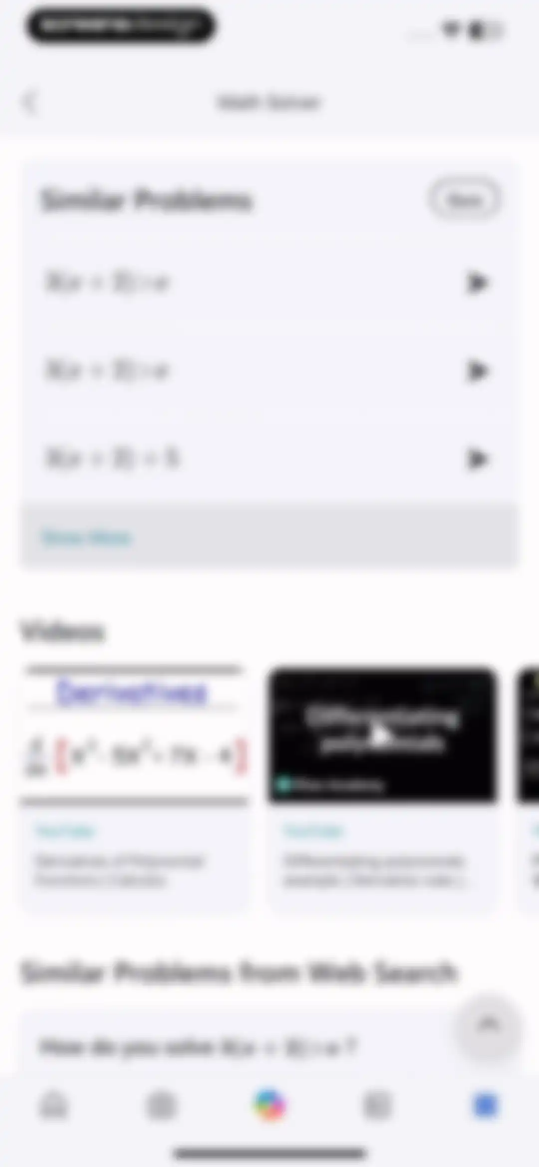 Microsoft Bing Search screen 185
