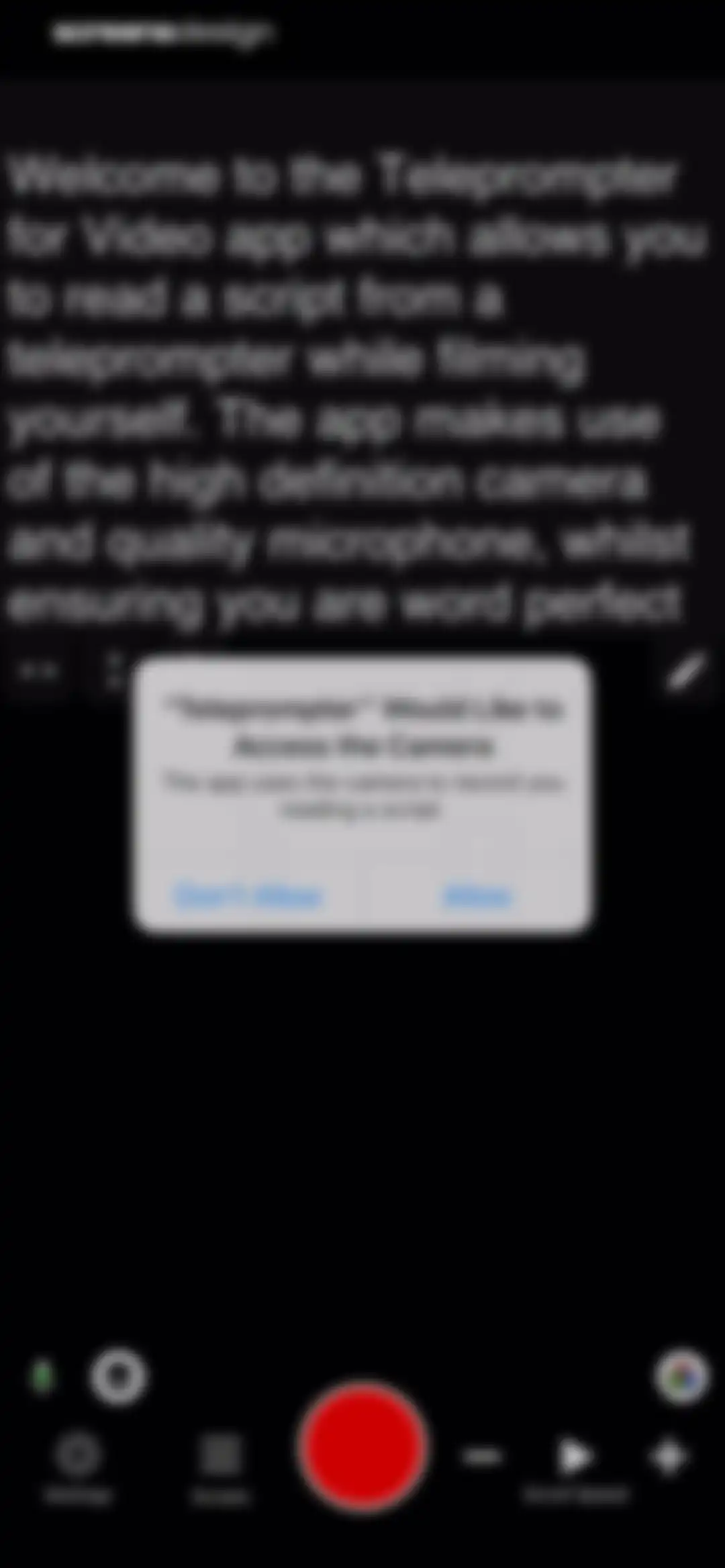 Teleprompter for Video screen 15
